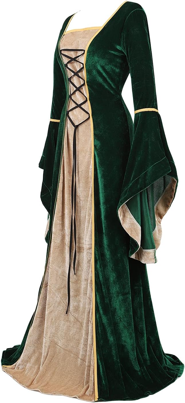 DISFRAZ MUJER LEHAUYA VESTIDO RENACENTISTA MEDIEVAL TERCIOPELO - 2