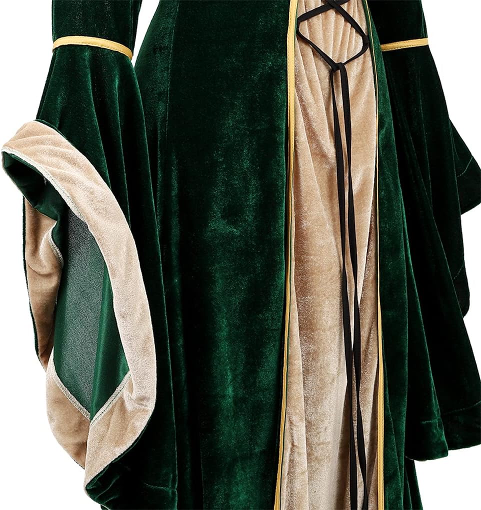 DISFRAZ MUJER LEHAUYA VESTIDO RENACENTISTA MEDIEVAL TERCIOPELO - 4