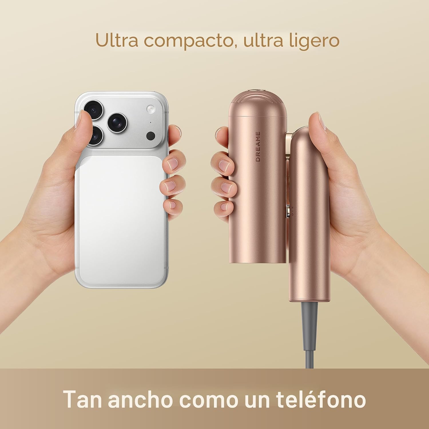 SECADORA DE CABELLO DREAME POCKET PRO DUAL VOLTAGE 1300W CON DIFUSOR - 2