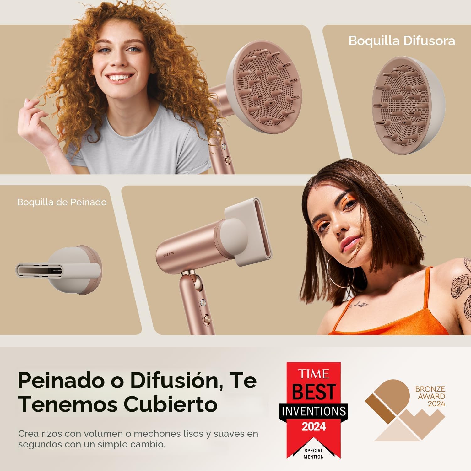 SECADORA DE CABELLO DREAME POCKET PRO DUAL VOLTAGE 1300W CON DIFUSOR - 5