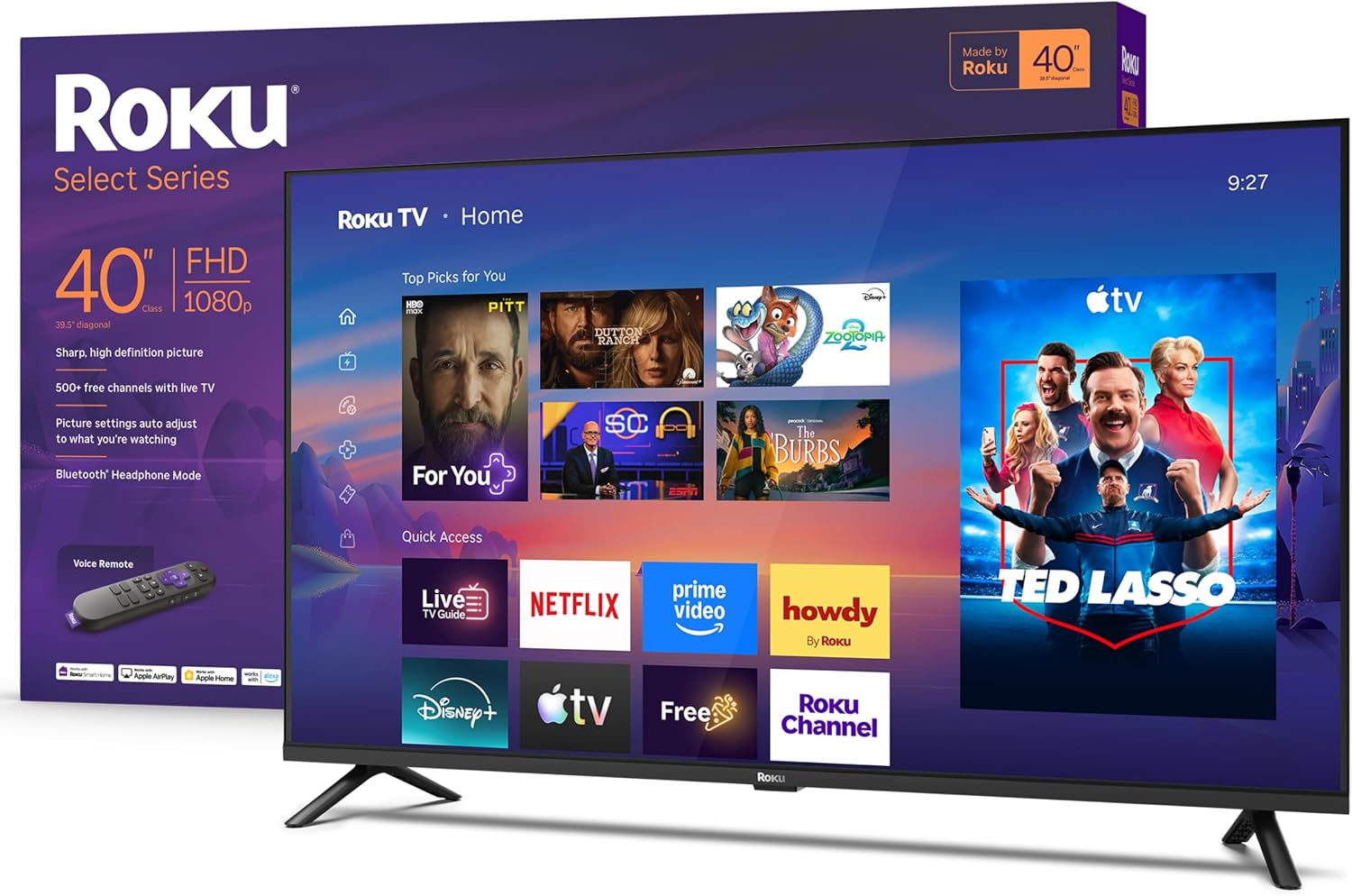 TELEVISOR ROKU 24 PULGADAS SELECT SERIES SMART TV 720P HD - 1