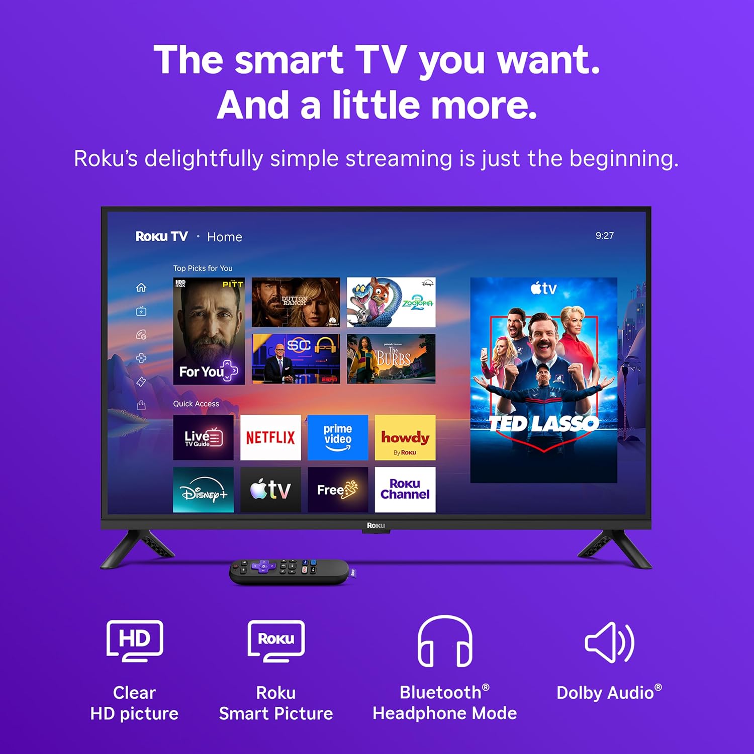 TELEVISOR ROKU 24 PULGADAS SELECT SERIES SMART TV 720P HD - 3