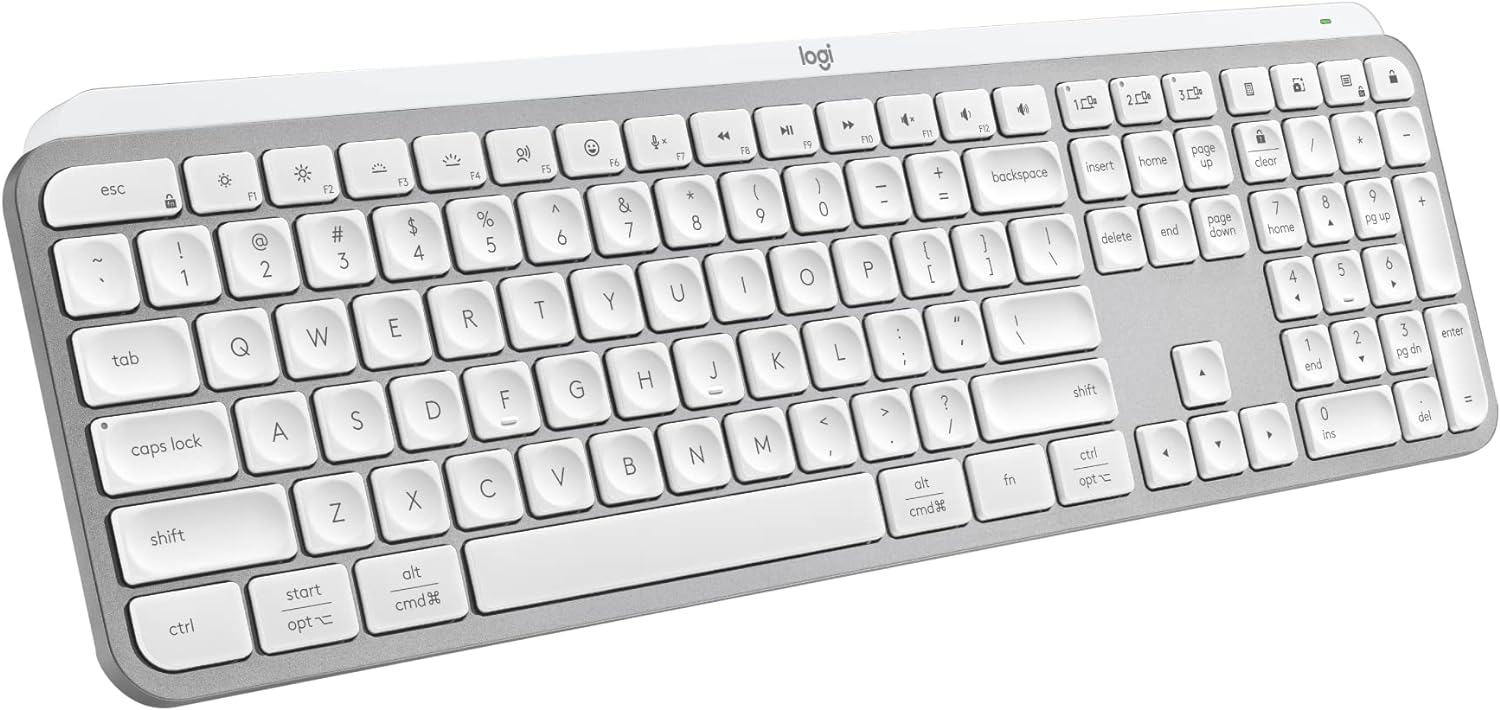 TECLADO INALÁMBRICO LOGITECH MX KEYS S PALE GREY - 1