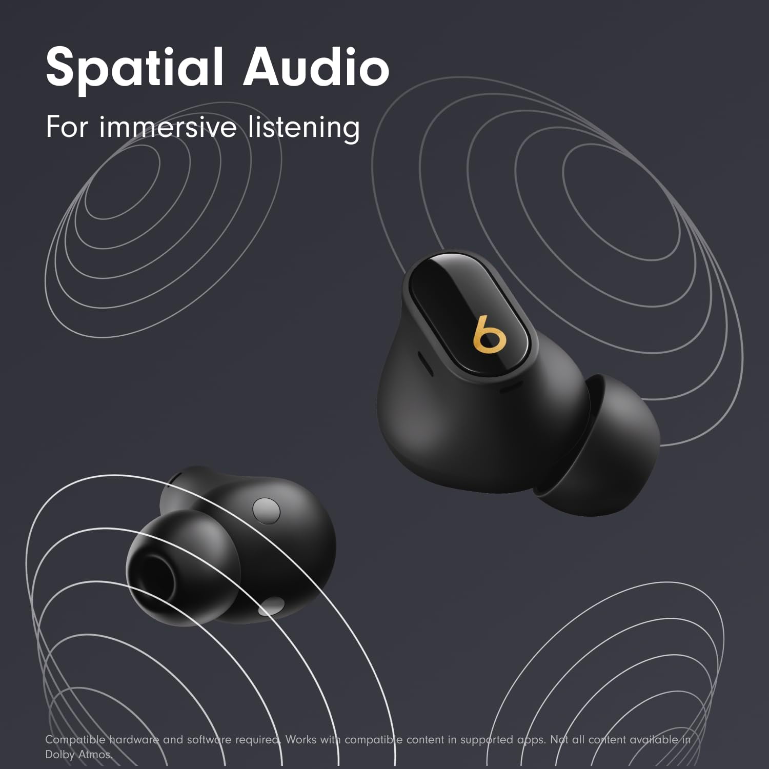 AUDÍFONOS TRUE WIRELESS BEATS STUDIO BUDS + NEGRO/DORADO - 4
