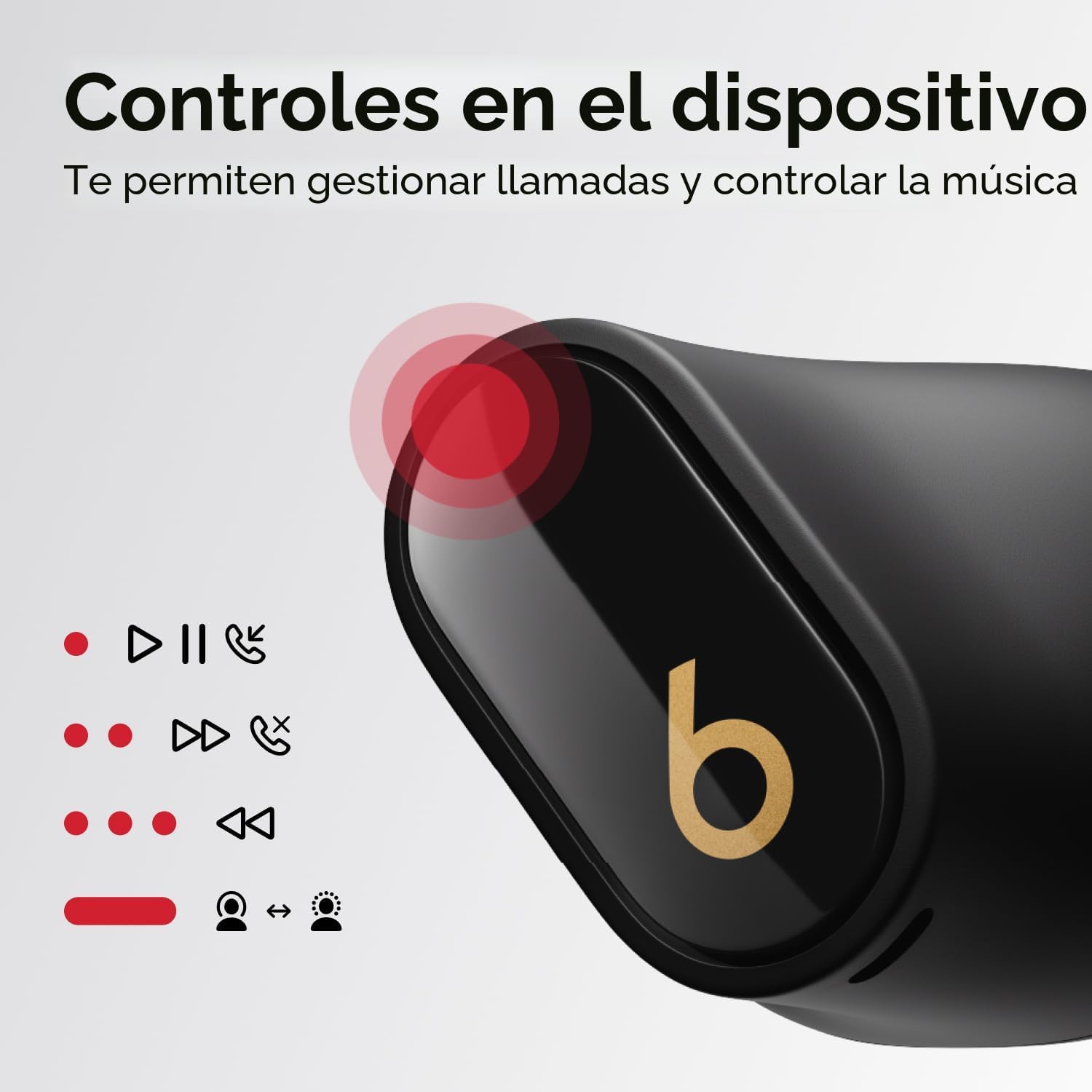 AUDÍFONOS TRUE WIRELESS BEATS STUDIO BUDS + NEGRO/DORADO - 5