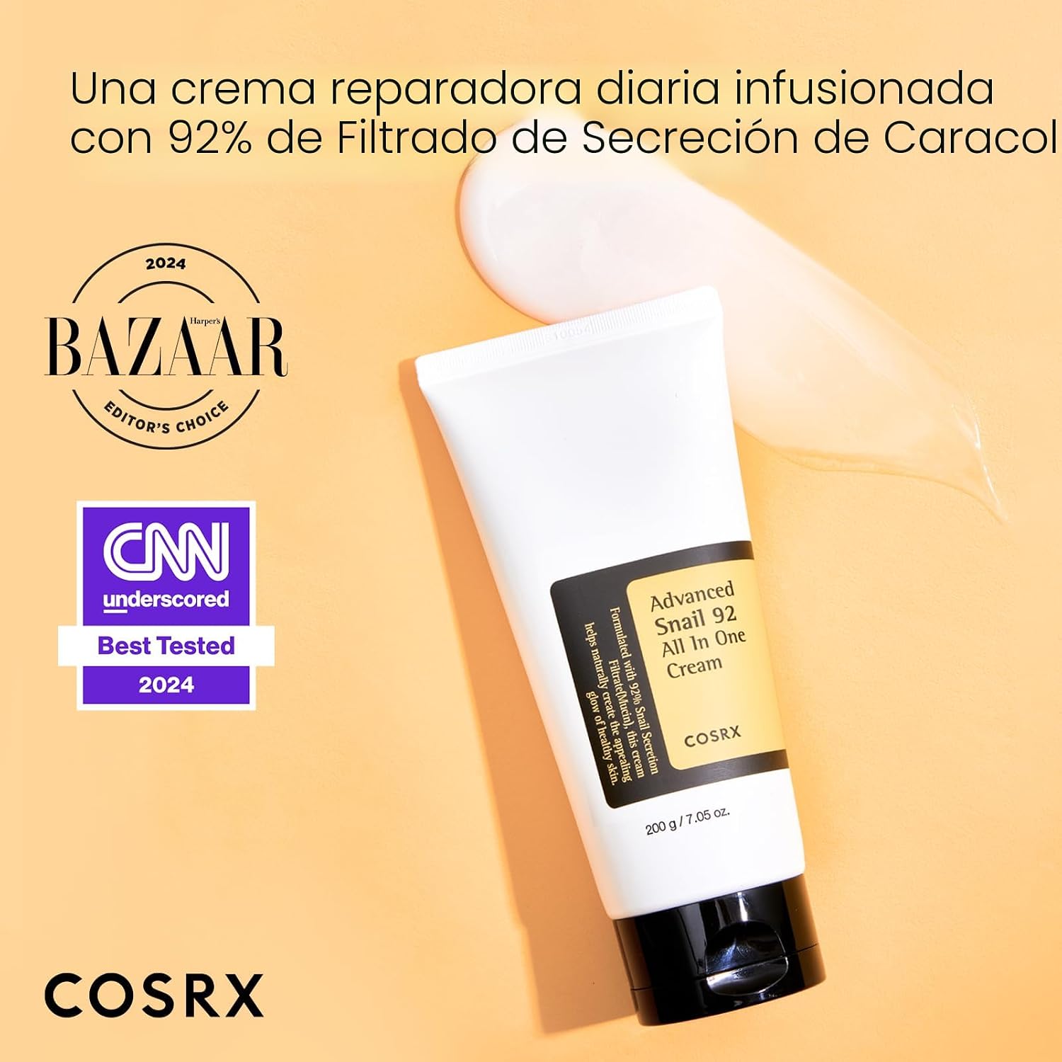 CREMA FACIAL COSRX SNAIL MUCIN 92% HIDRATANTE REPARADORA 100G - 2
