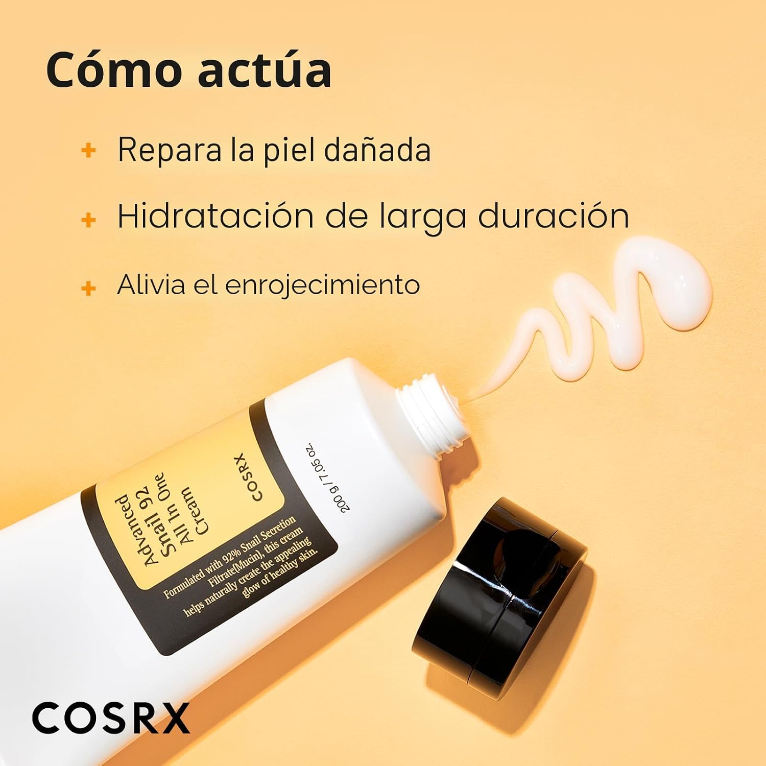 CREMA FACIAL COSRX SNAIL MUCIN 92% HIDRATANTE REPARADORA 100G - 3