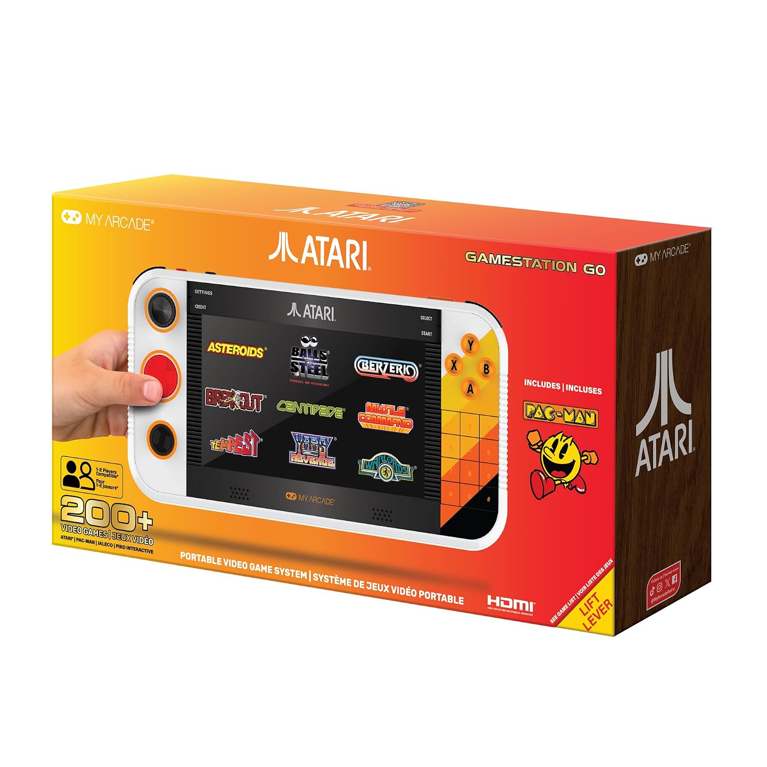 CONSOLA MY ARCADE ATARI GAMESTATION GO CON 200+ JUEGOS RETRO PRECARGADOS - 1