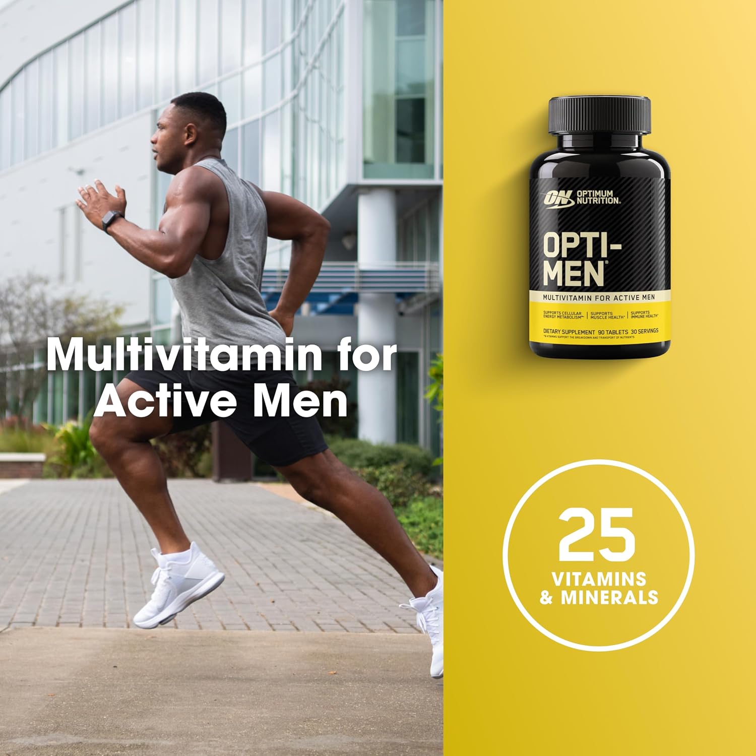 MULTIVITAMÍNICO OPTIMUM NUTRITION OPTI-MEN 90 TABLETAS - 4