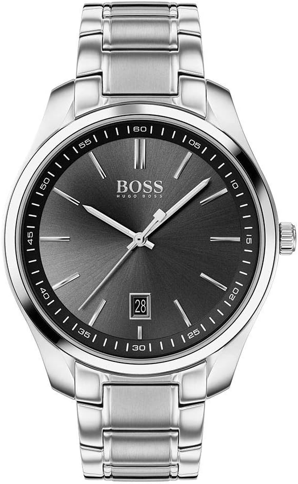 RELOJ DE PULSERA PARA HOMBRE BOSS BLACK CUARZO CON CORREA DE ACERO INOXIDABLE PLATEADO Y NEGRO 20 - 1
