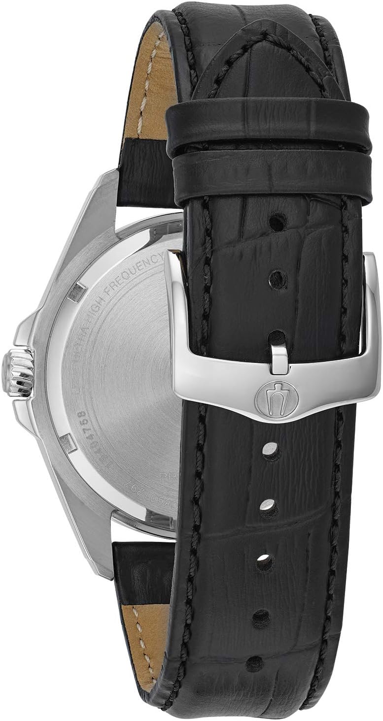 RELOJ DE PULSERA BULOVA PRECISIONIST 96B257 ACERO CON CORREA DE CUERO NEGRO Y ESFERA AZUL - 3