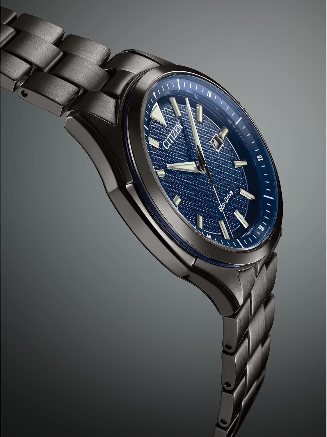 RELOJ DE PULSERA CITIZEN ECO-DRIVE WEEKENDER AW1147-52L ACERO INOXIDABLE NEGRO CON ESFERA AZUL - 2