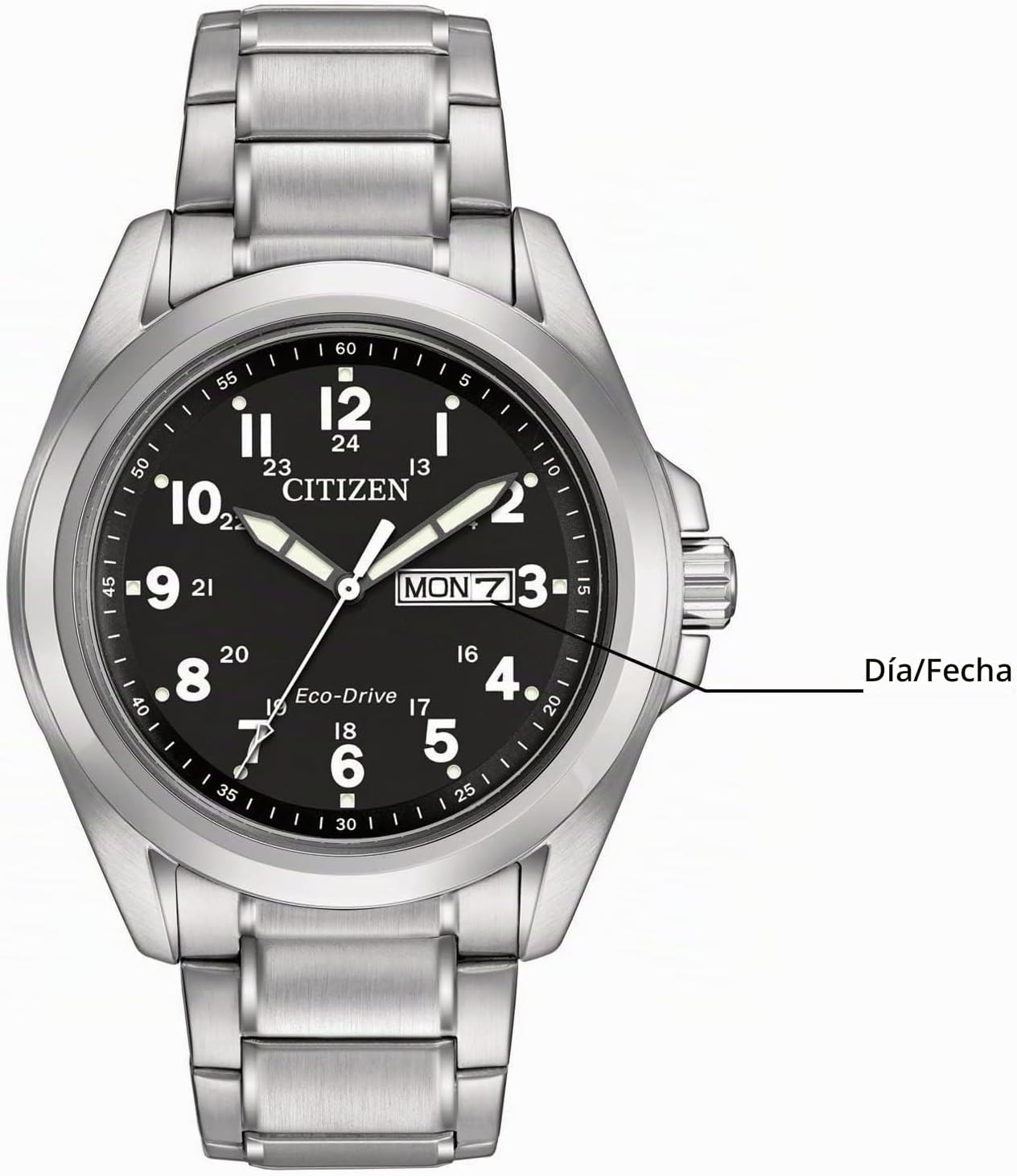 RELOJ DE PULSERA CITIZEN ECO-DRIVE WEEKENDER GARRISON ACERO 43MM NEGRO - 3