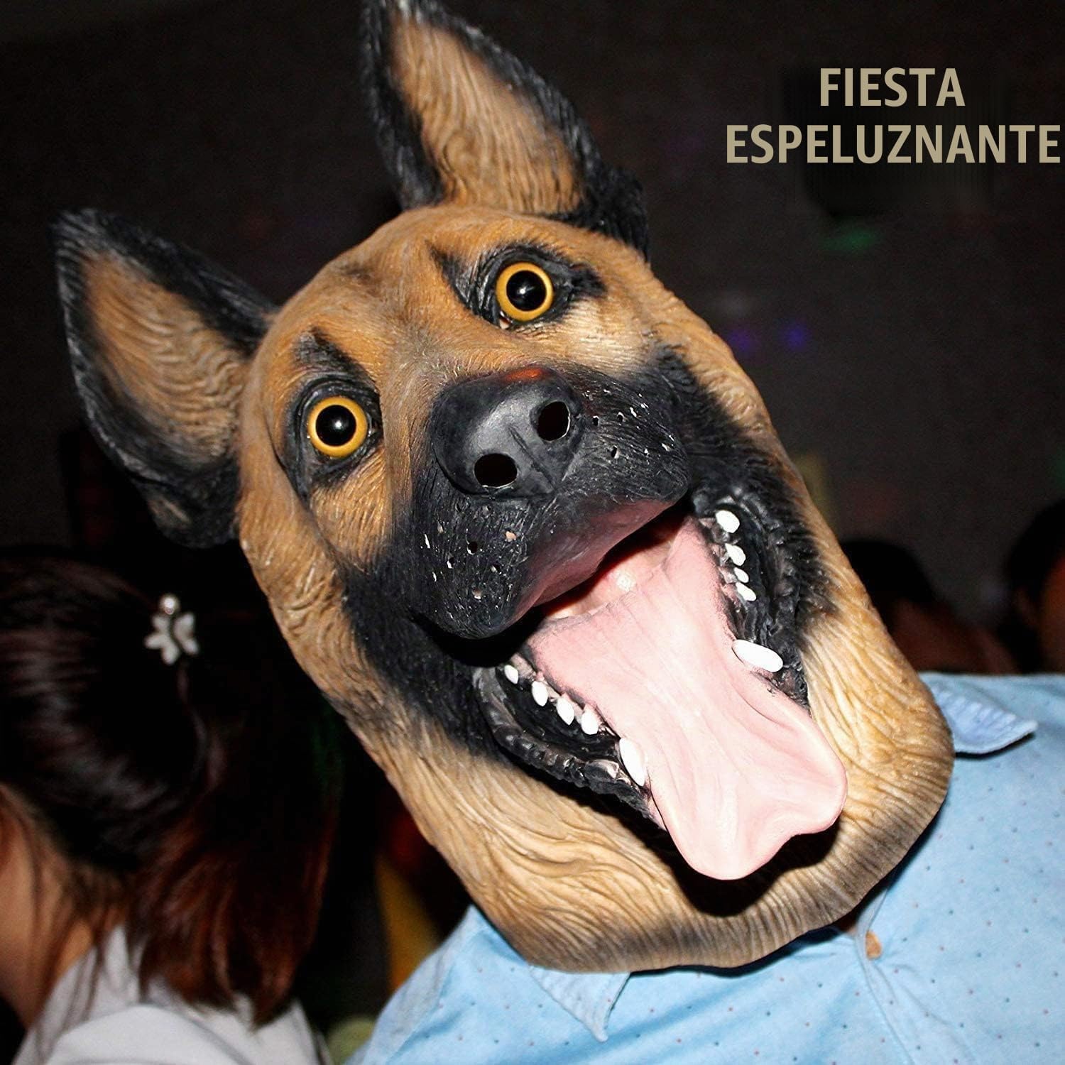 MÁSCARA DE PASTOR ALEMÁN CREEPYPARTY PARA DISFRAZ - 2