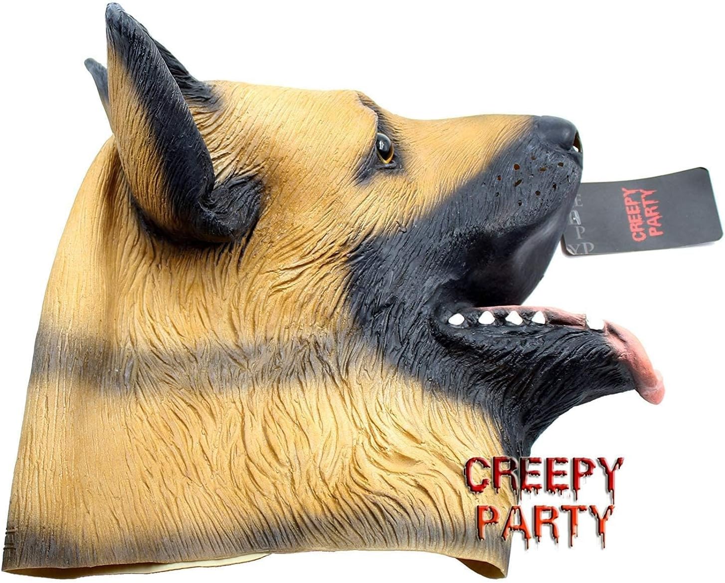 MÁSCARA DE PASTOR ALEMÁN CREEPYPARTY PARA DISFRAZ - 4