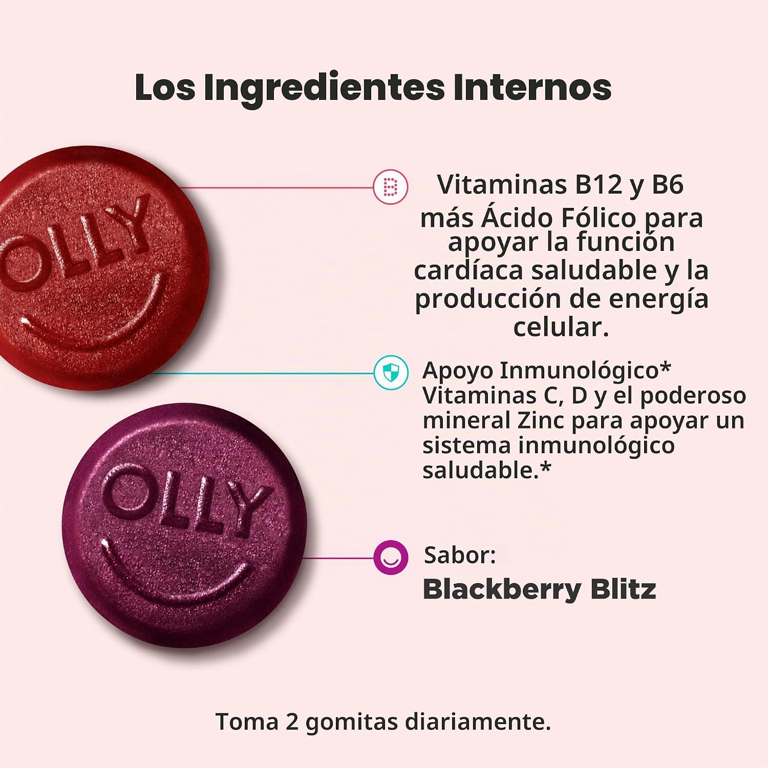 MULTIVITAMÍNICO EN GOMITAS PARA HOMBRE OLLY 90 UNIDADES - 3