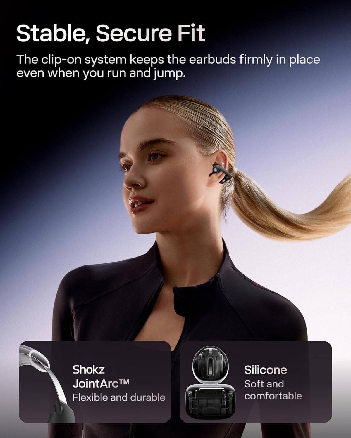 AUDÍFONOS SHOKZ OPENDOTS ONE BLUETOOTH CLIP-ON NEGRO DOLBY AUDIO - 5