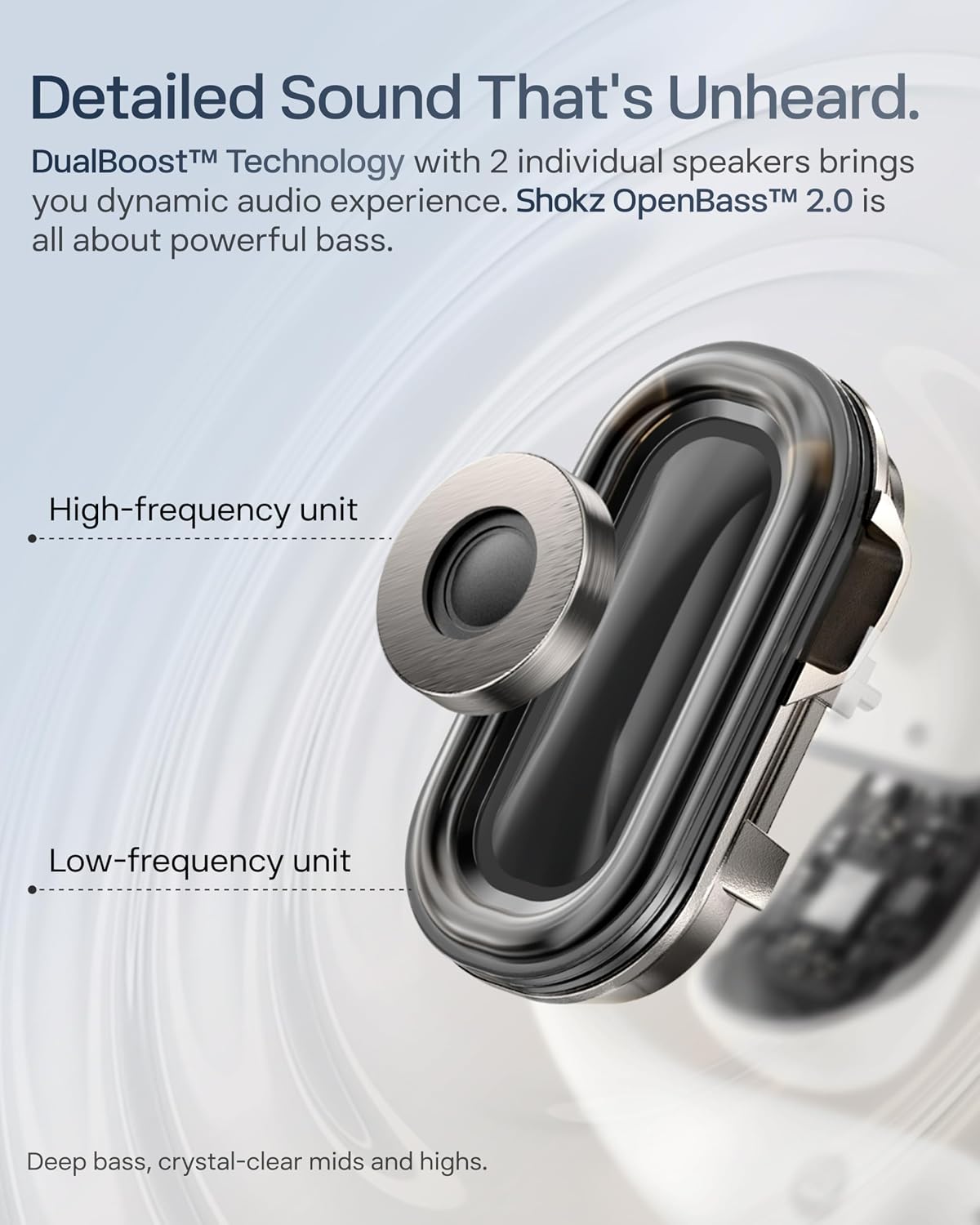 AUDÍFONOS SHOKZ OPENFIT 2+ NEGRO CON DOLBY AUDIO Y CARGA INALÁMBRICA - 3