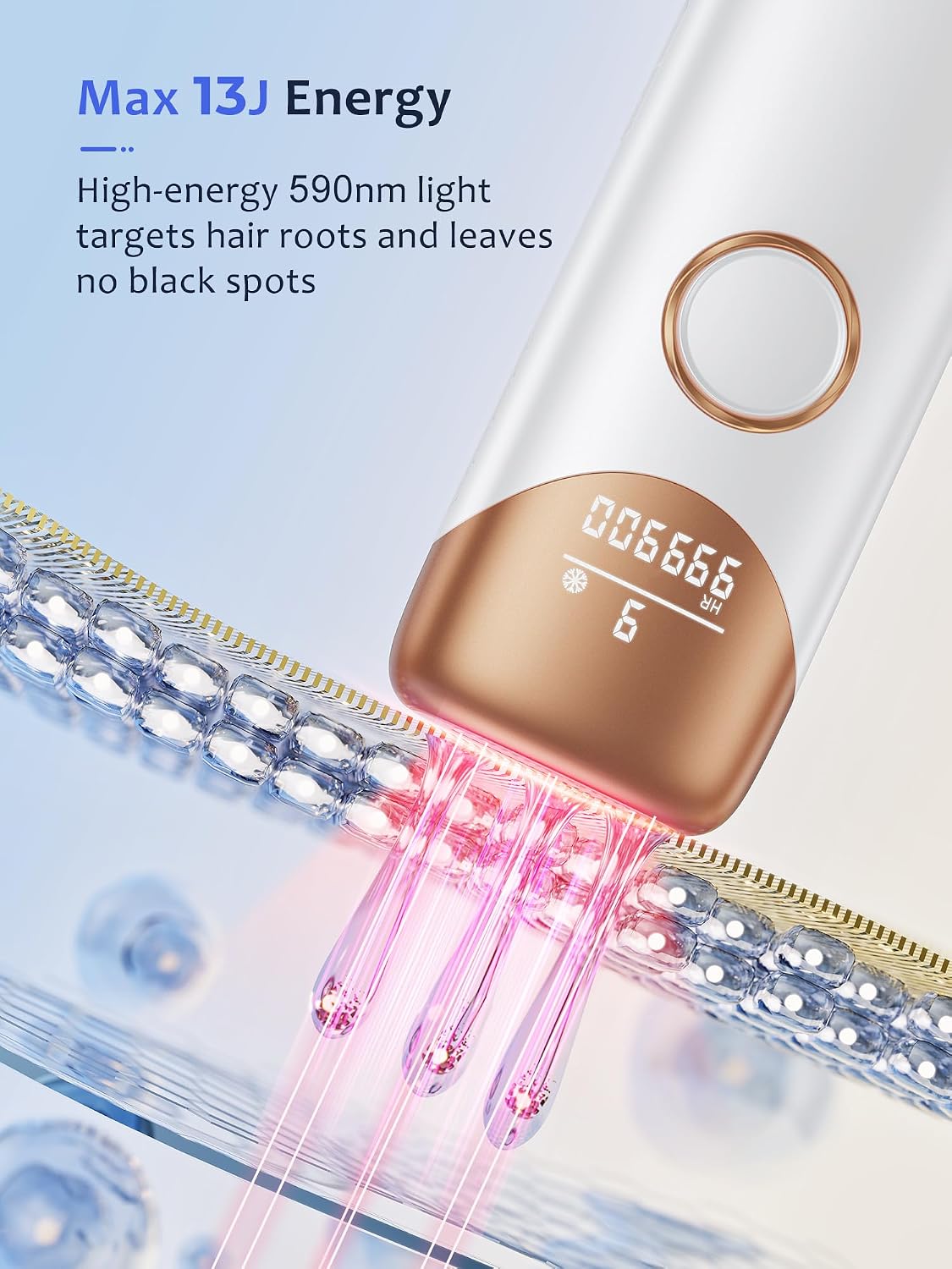 DEPILADORA IPL UBROO CT05 GOLD CON SISTEMA DE ENFRIAMIENTO - 5