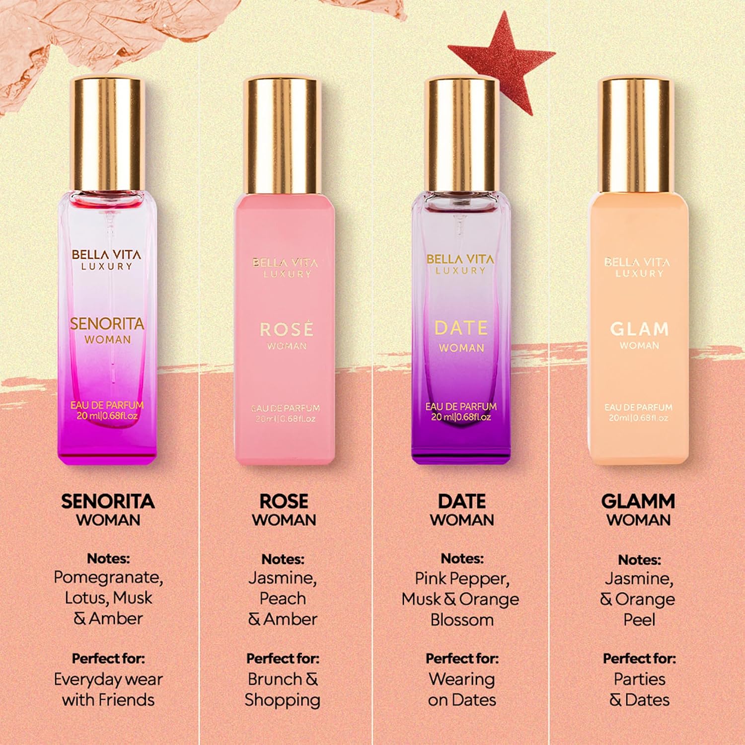 SET DE PERFUMES PARA MUJER BELLAVITA LUXURY 4X20ML - 3
