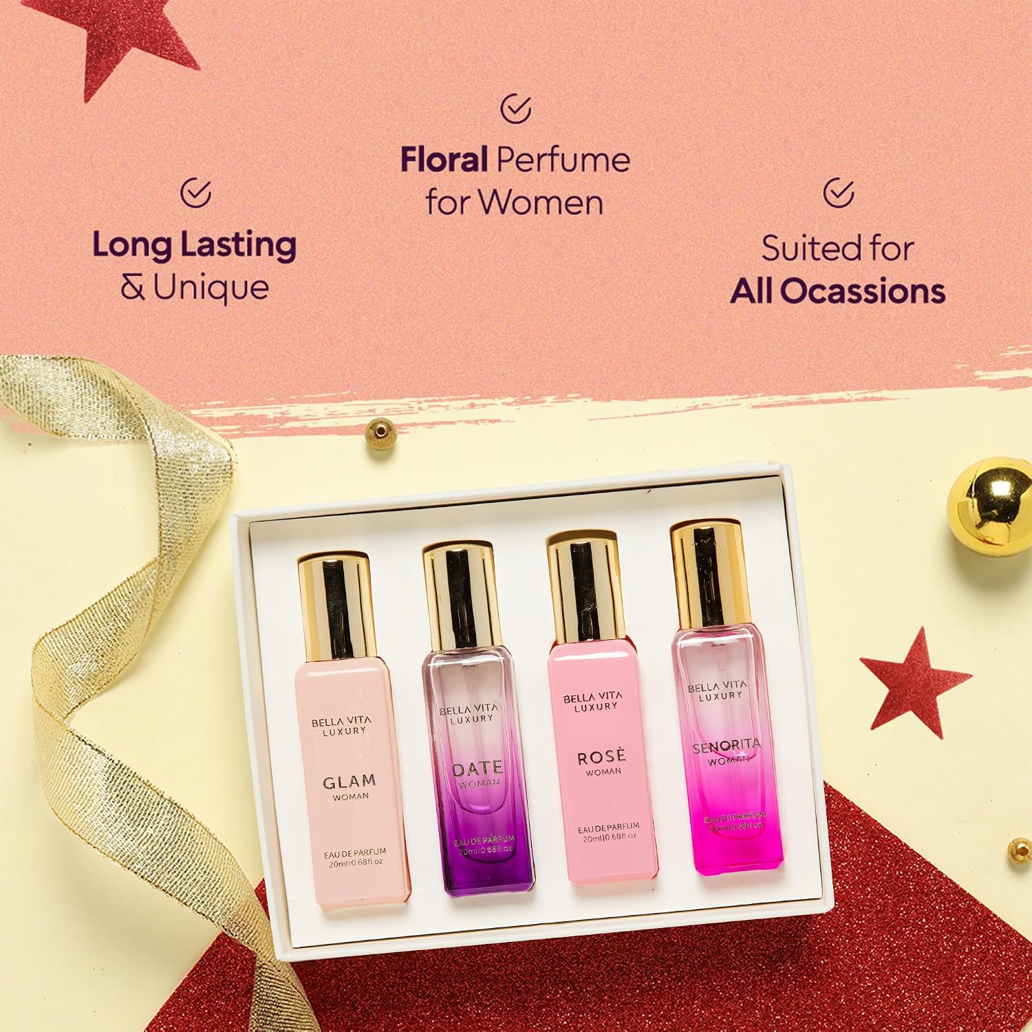 SET DE PERFUMES PARA MUJER BELLAVITA LUXURY 4X20ML - 4