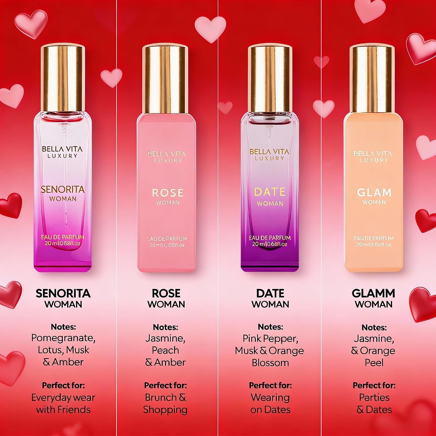 SET DE PERFUMES PARA MUJER BELLAVITA LUXURY 4X20ML - 5