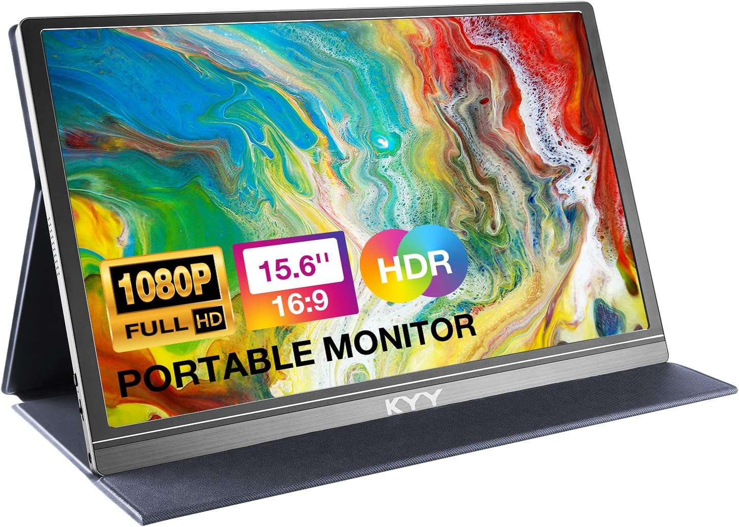 MONITOR PORTÁTIL KYY 15.6 PULGADAS 1080P CON CUBIERTA - 1