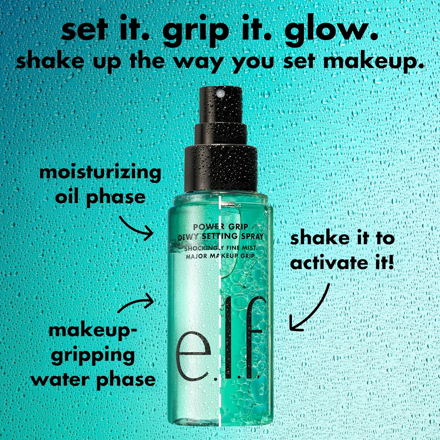SPRAY FIJADOR E.L.F. POWER GRIP DEWY SETTING SPRAY HIDRATANTE ACABADO GLOW - 5
