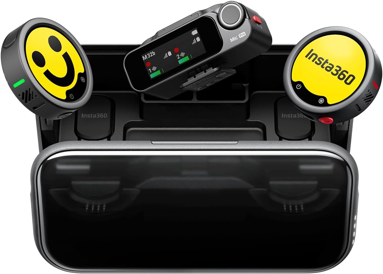 MICRÓFONO INALÁMBRICO INSTA360 MIC PRO 2 TX + 1 RX CON ESTUCHE DE CARGA - 1