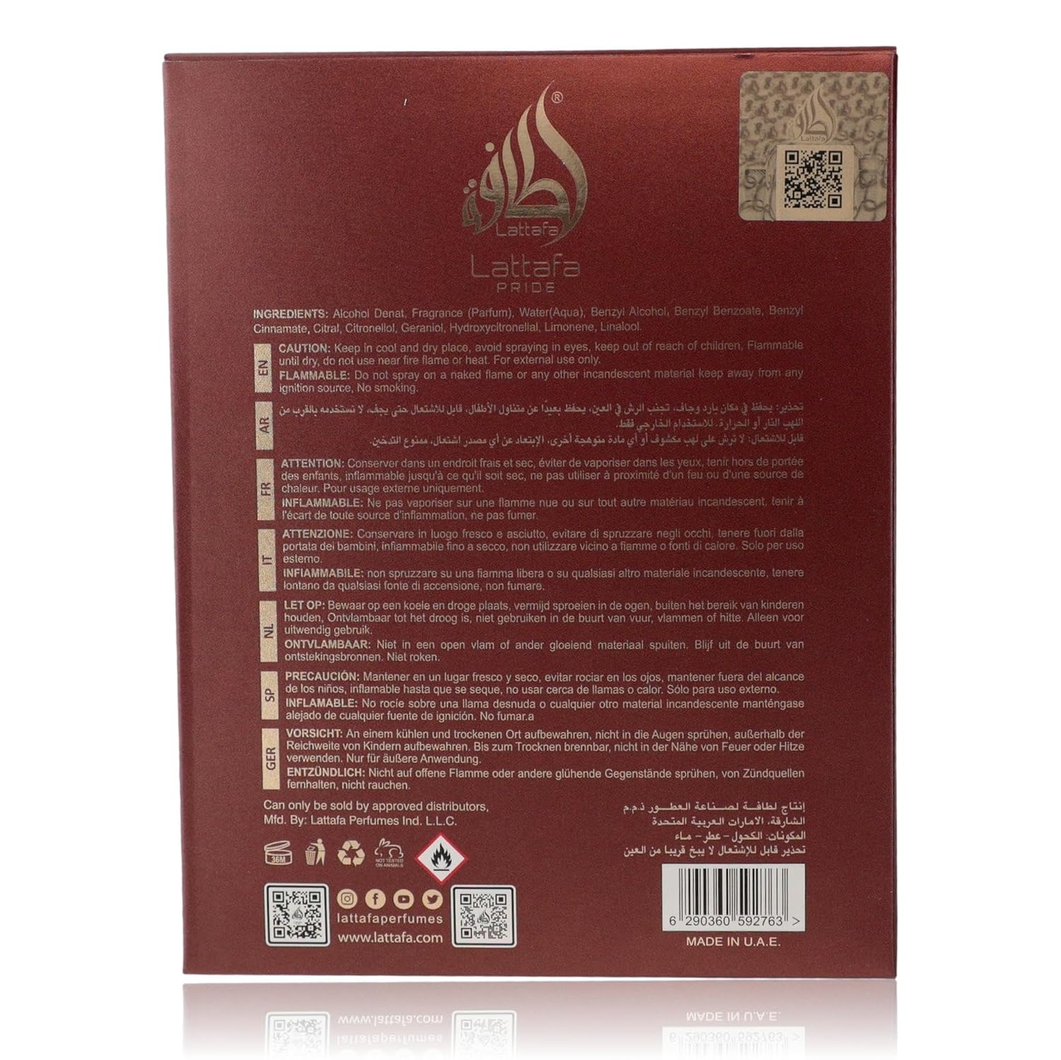 PERFUME LATTAFA PRIDE ART OF WOOD UNISEX 100 ML - 4