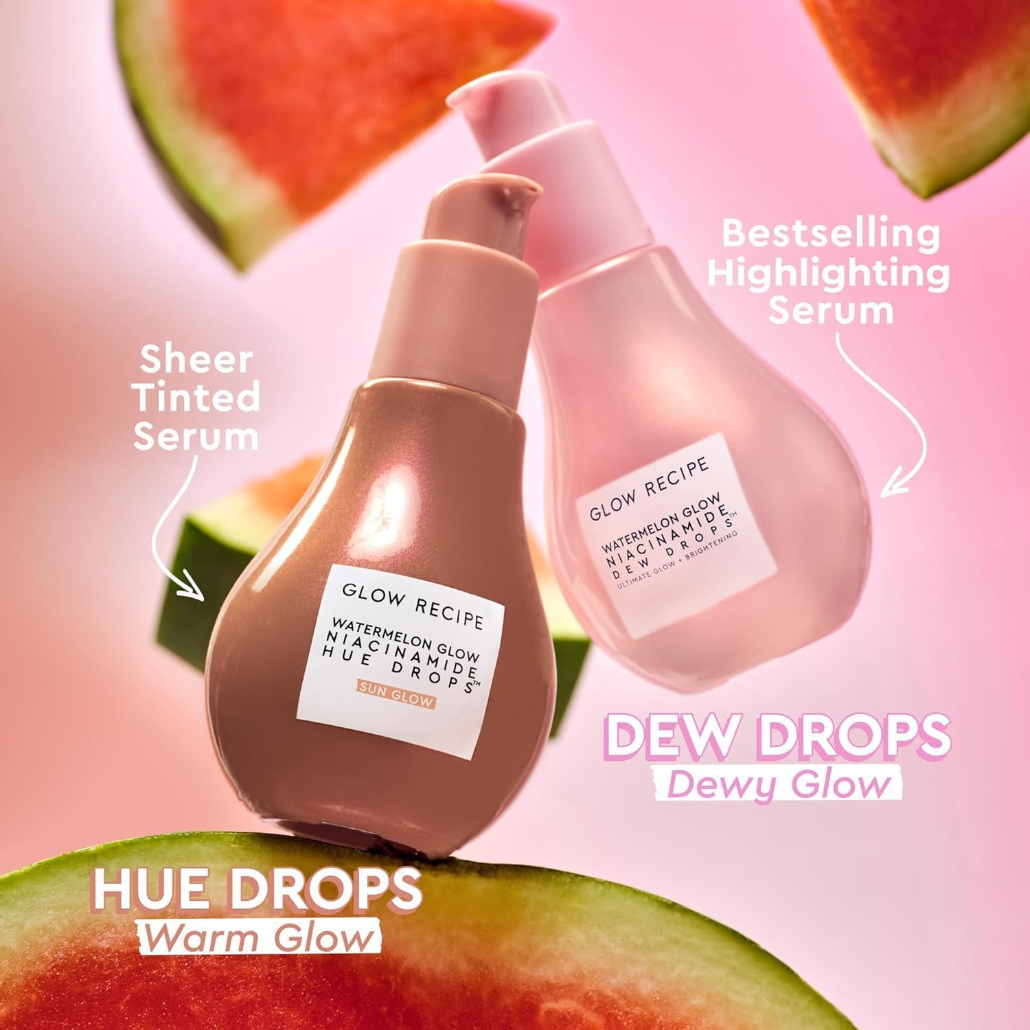 SUERO FACIAL GLOW RECIPE WATERMELON NIACINAMIDE DEW DROPS 40ML - 3