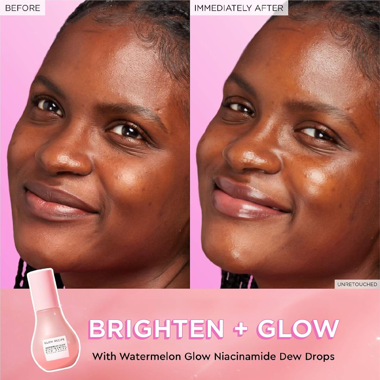 SUERO FACIAL GLOW RECIPE WATERMELON NIACINAMIDE DEW DROPS 40ML - 4