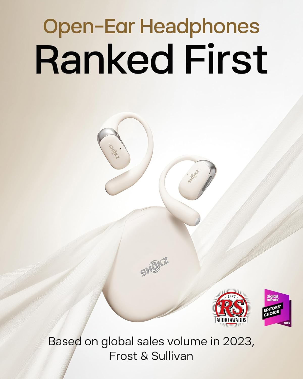 AUDÍFONOS SHOKZ OPENFIT 2 BLUETOOTH OPEN-EAR BLANCO 48H - 2