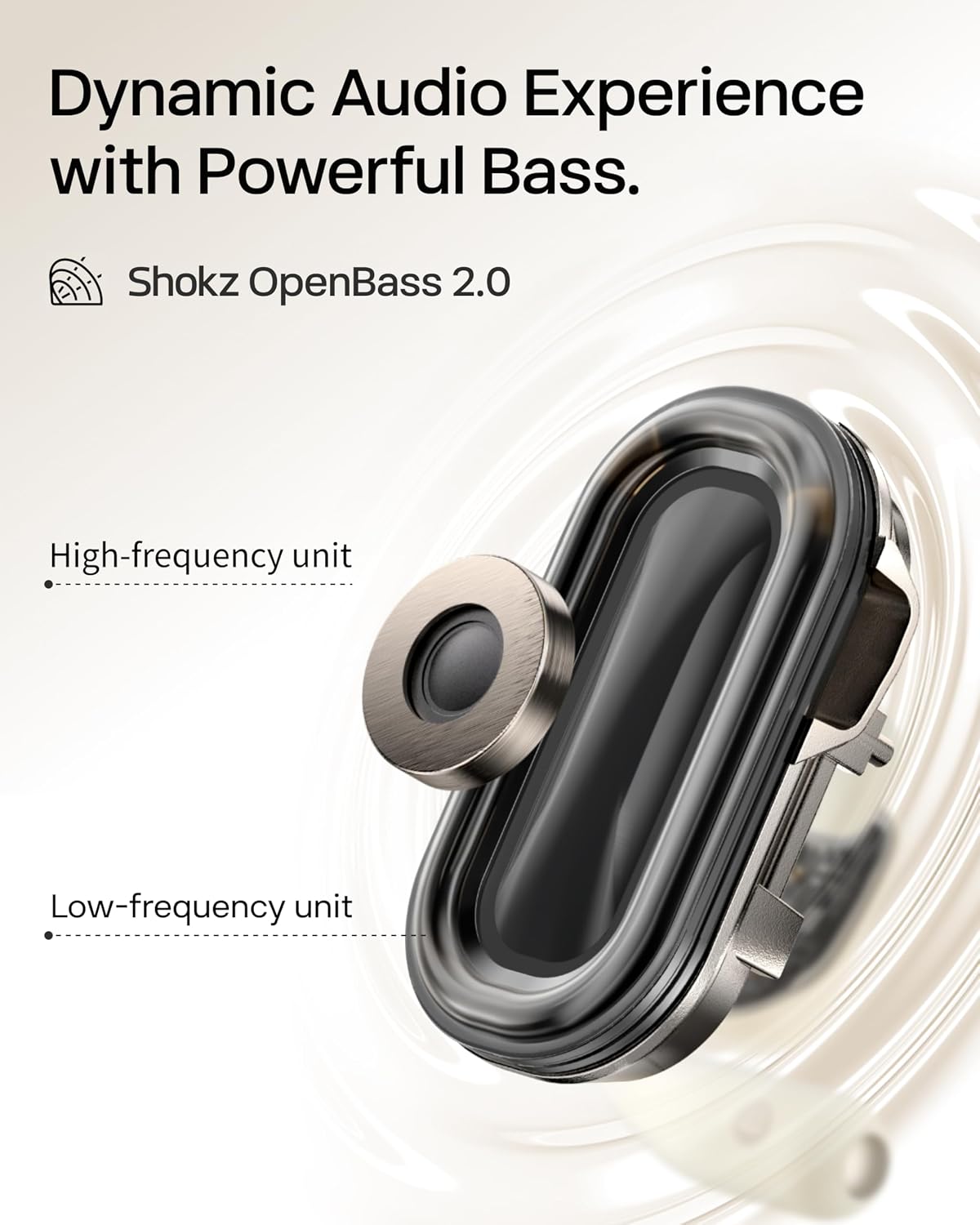 AUDÍFONOS SHOKZ OPENFIT 2 BLUETOOTH OPEN-EAR BLANCO 48H - 4
