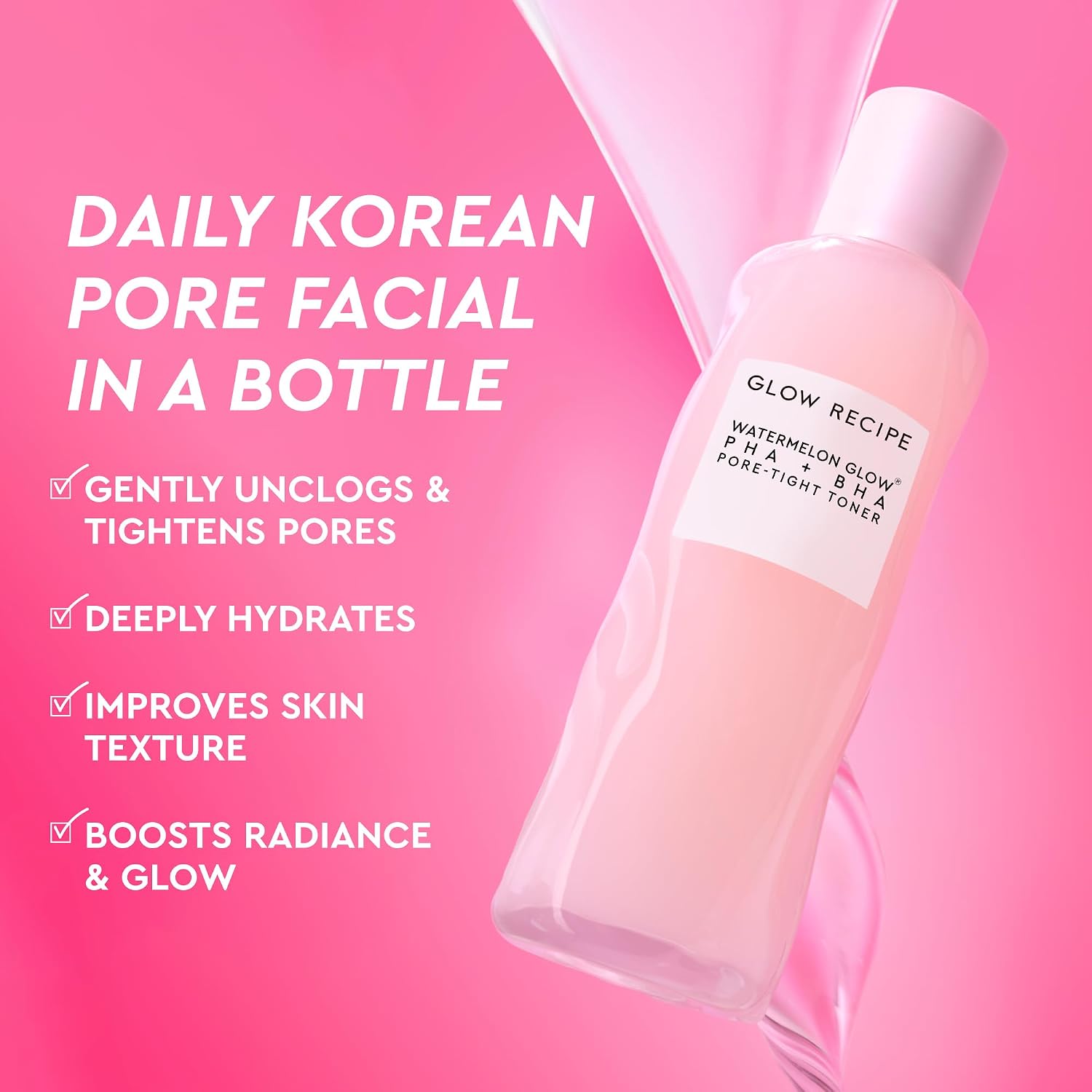 TÓNICO FACIAL GLOW RECIPE PHA + BHA WATERMELON 150ML - 2