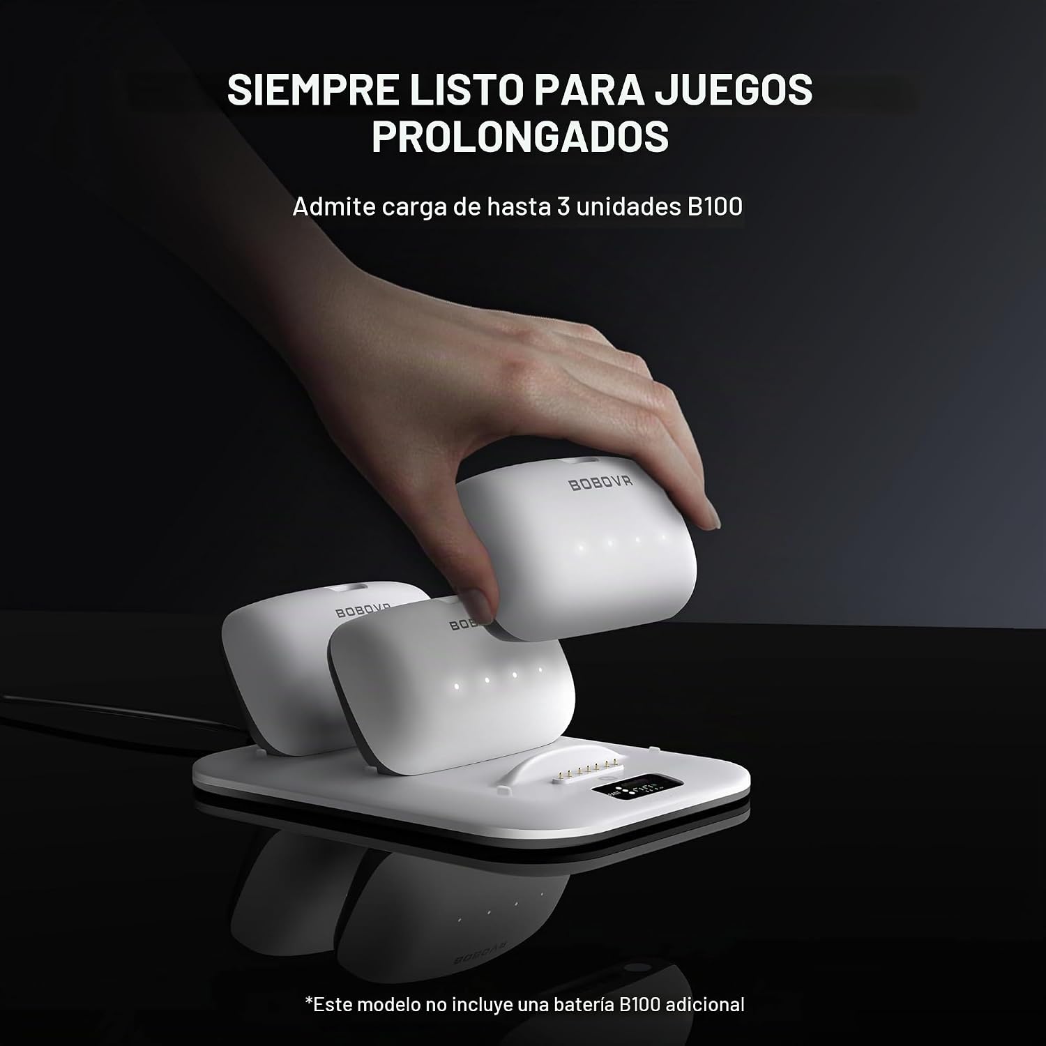 BASE DE CARGA BOBOVR BD3 PARA 3 BATERÍAS B100 30W - 4