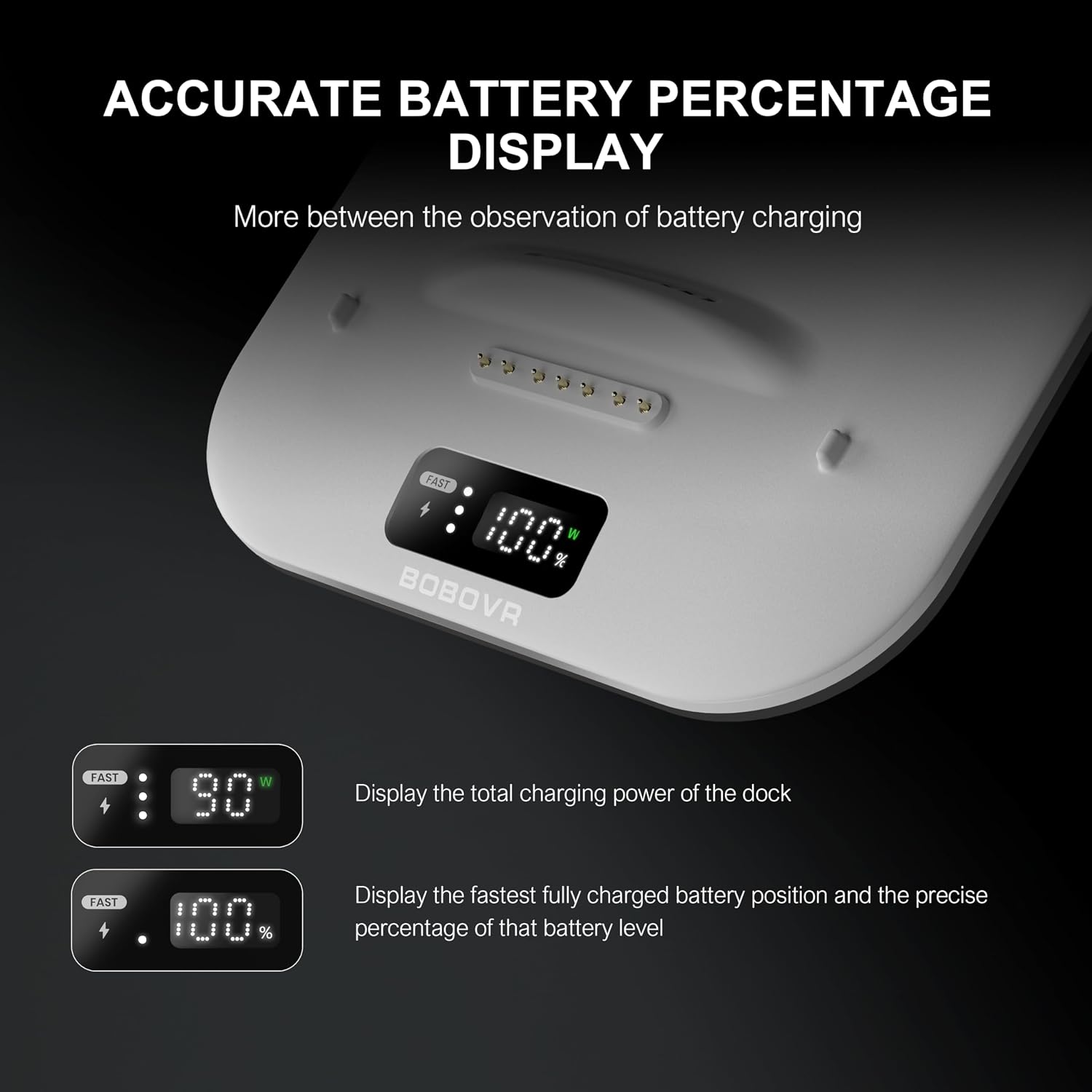 BASE DE CARGA BOBOVR BD3 PARA 3 BATERÍAS B100 30W - 5