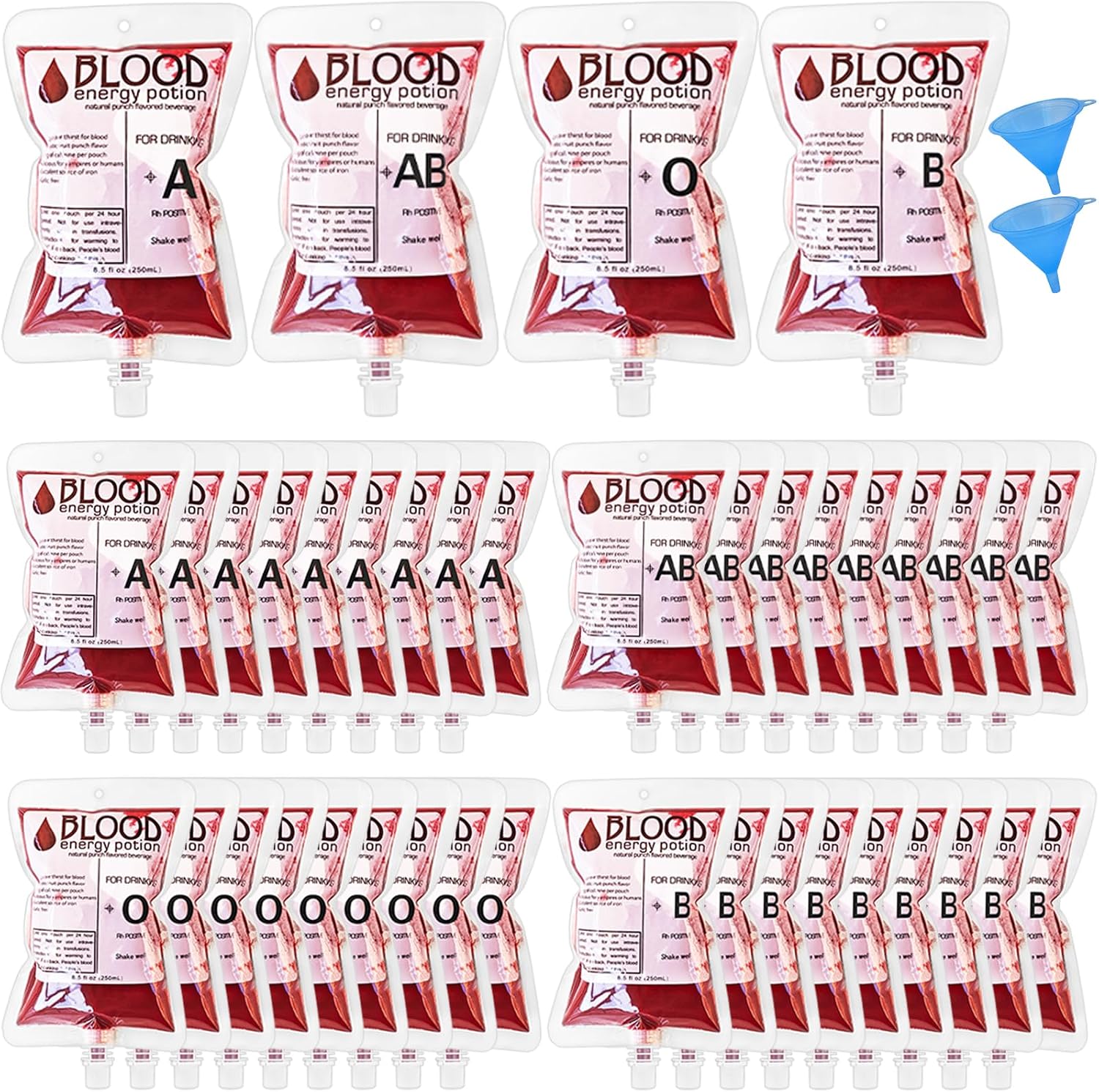 SET DE 40 BOLSAS PARA BEBIDAS WOOZETTN 250 ML TRANSPARENTES PARA HALLOWEEN - 1
