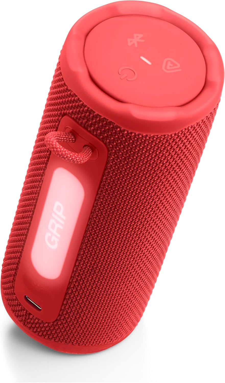 PARLANTE PORTÁTIL JBL GRIP BLUETOOTH IMPERMEABLE LUZ AMBIENTAL ROJO - 3