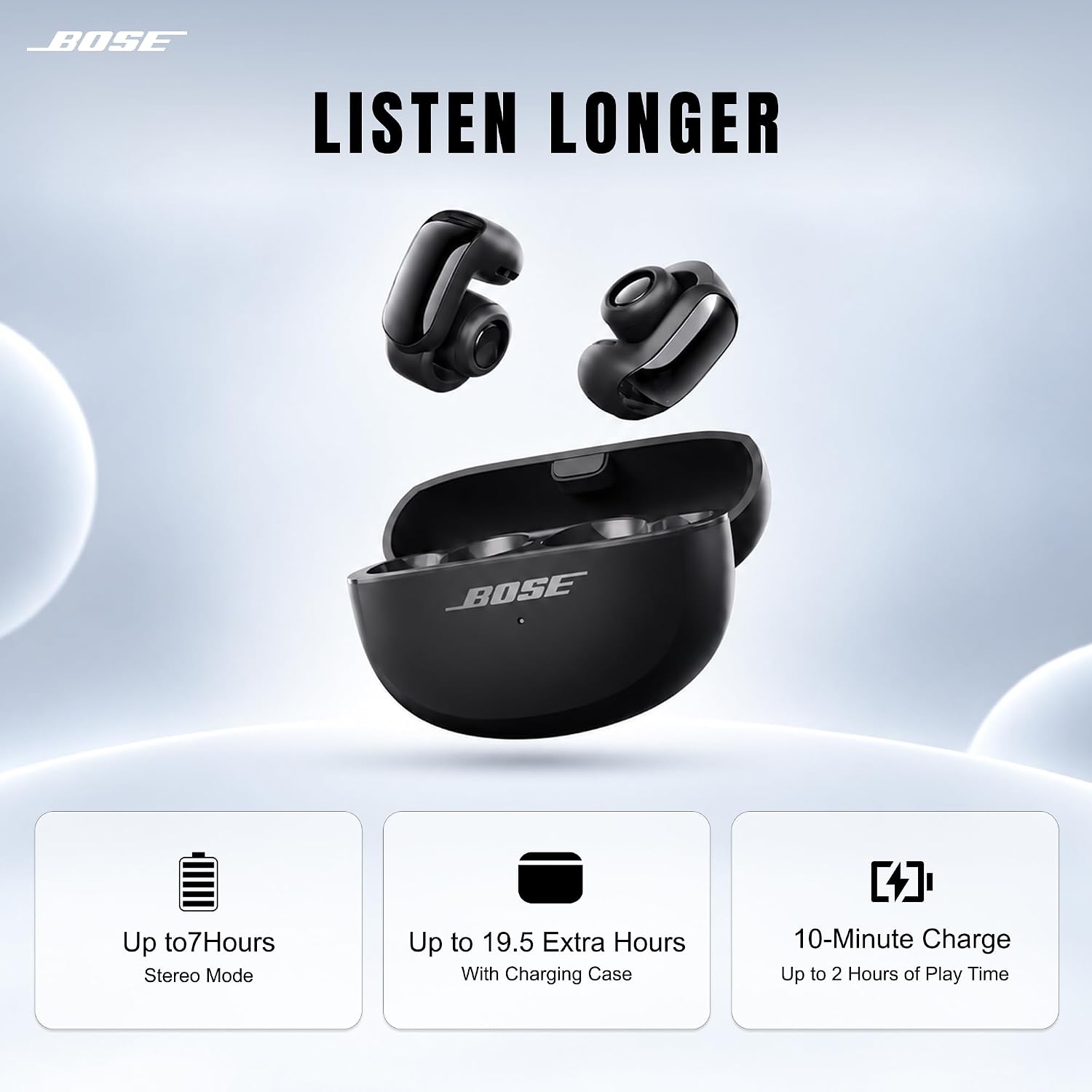 AUDÍFONOS BOSE ULTRA OPEN EARBUDS BLUETOOTH CLIP-ON OPEN-EAR - 5