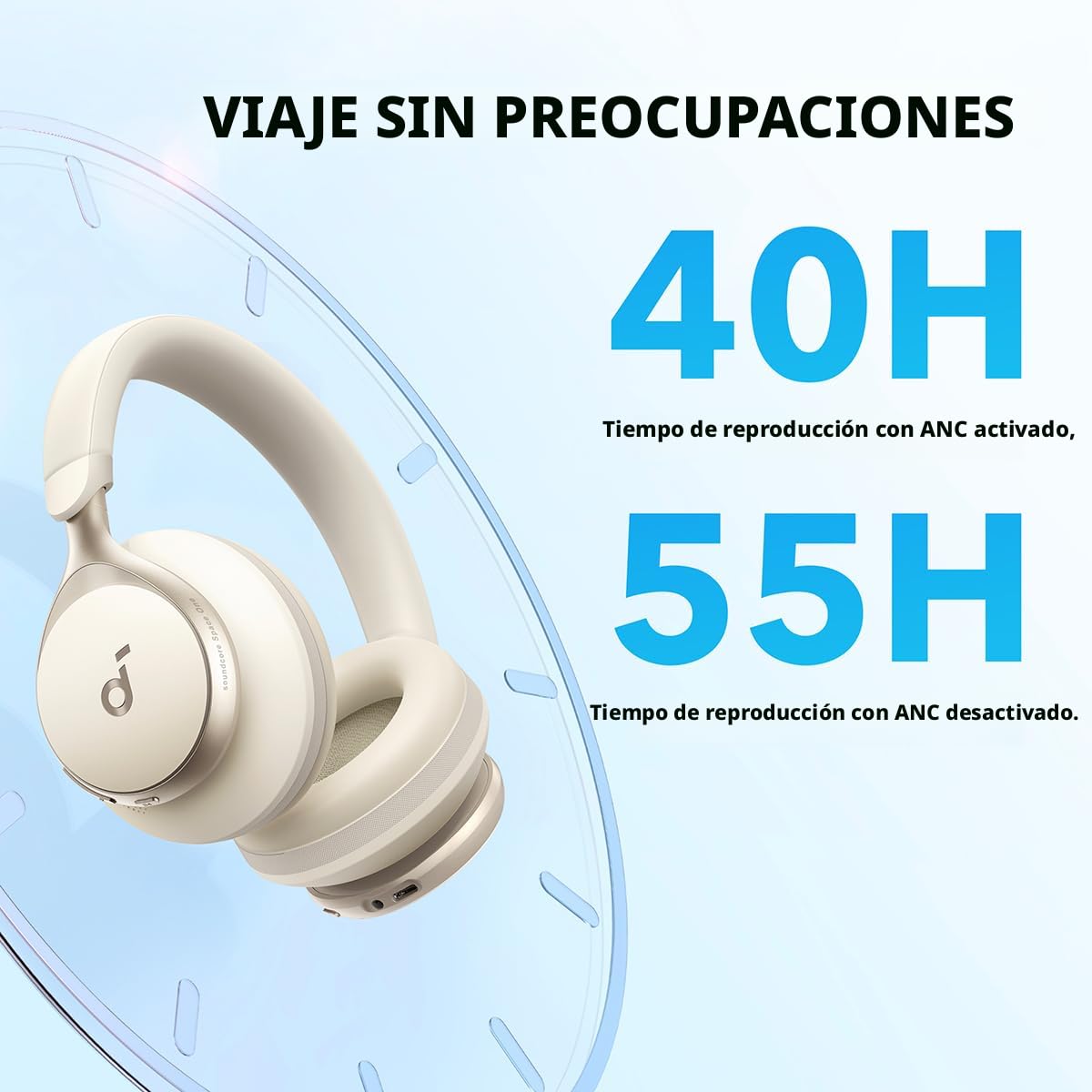 AUDÍFONOS OVER-EAR SOUNDCORE ANKER SPACE ONE ANC CON REDUCCIÓN DE VOZ - 5