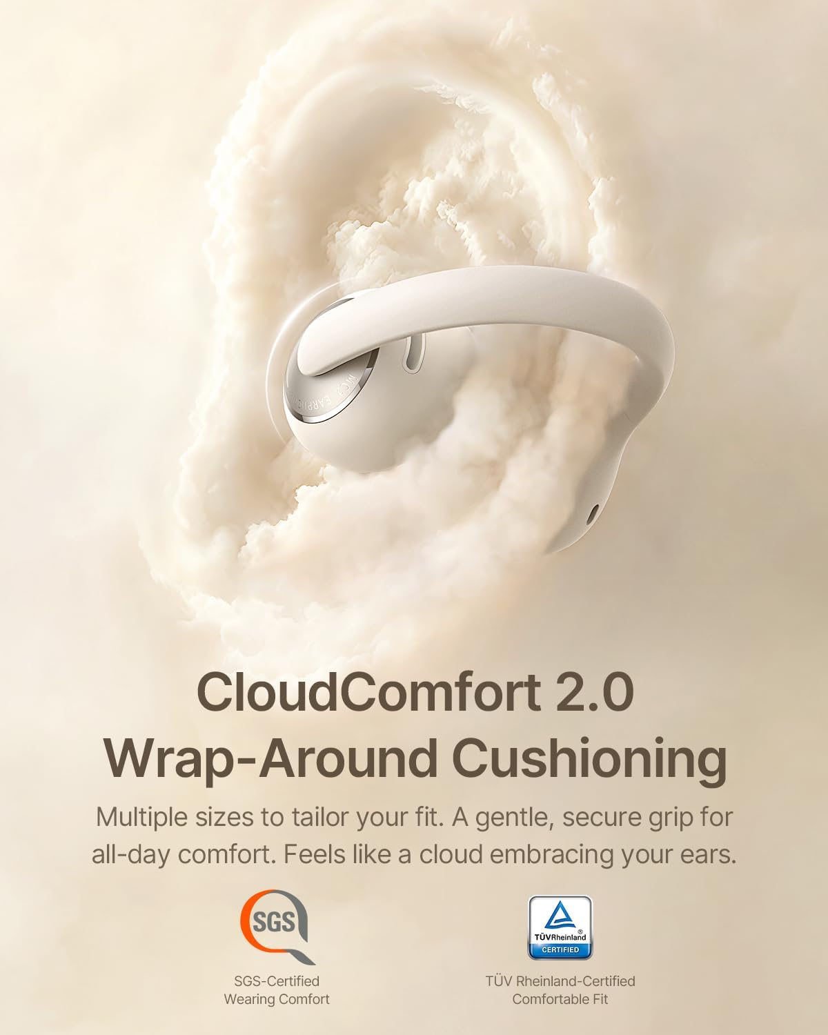 AUDÍFONOS BASEUS BOWIE MC2 OPEN EAR BLUETOOTH 6.0 BLANCO - 2