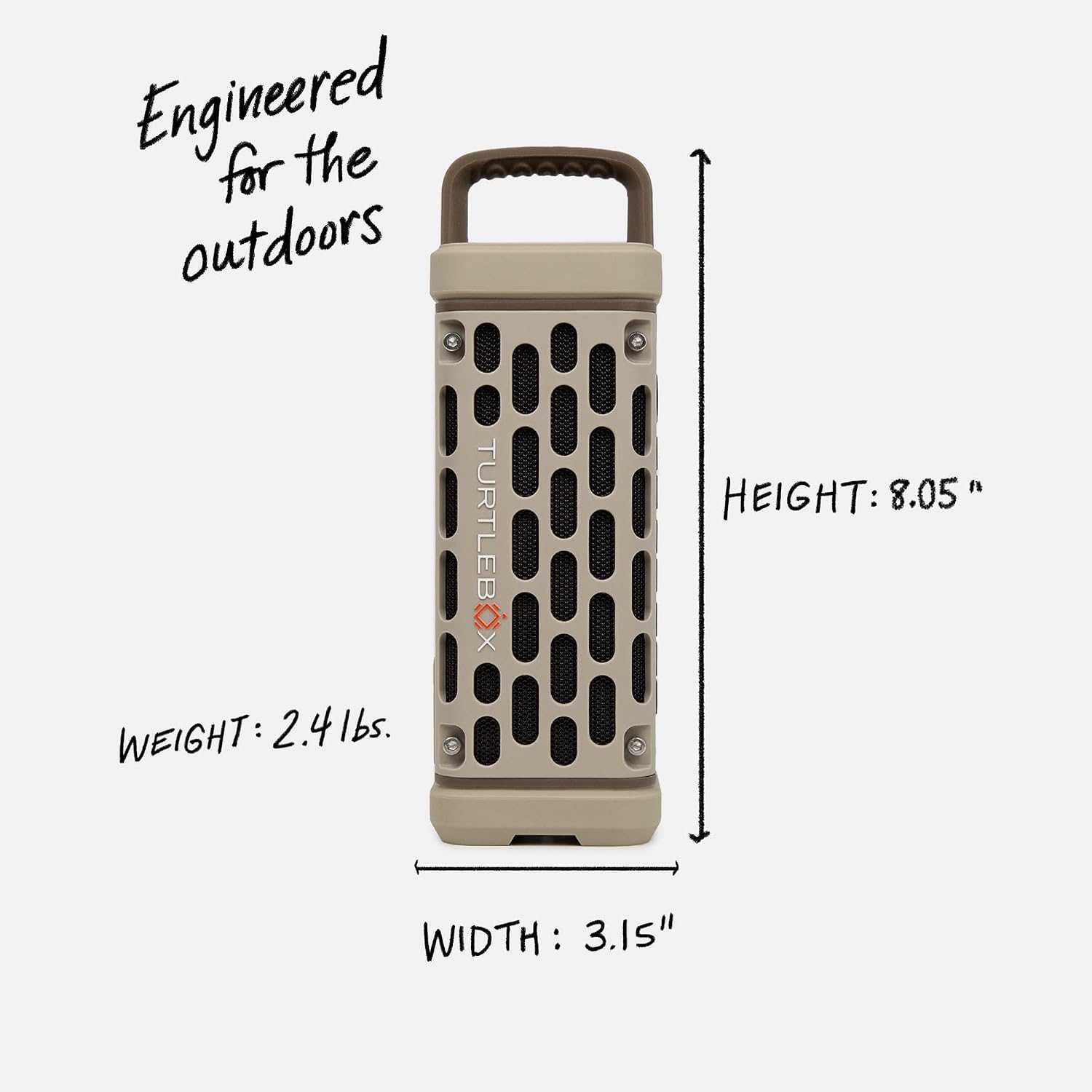 PARLANTE BLUETOOTH TURTLEBOX RANGER IMPERMEABLE COLOR TAN - 2