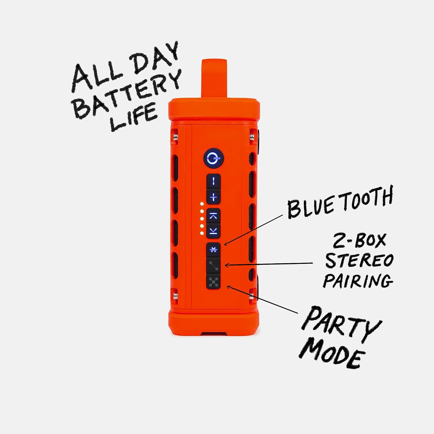 PARLANTE PORTÁTIL TURTLEBOX RANGER BLUETOOTH NARANJA - 3