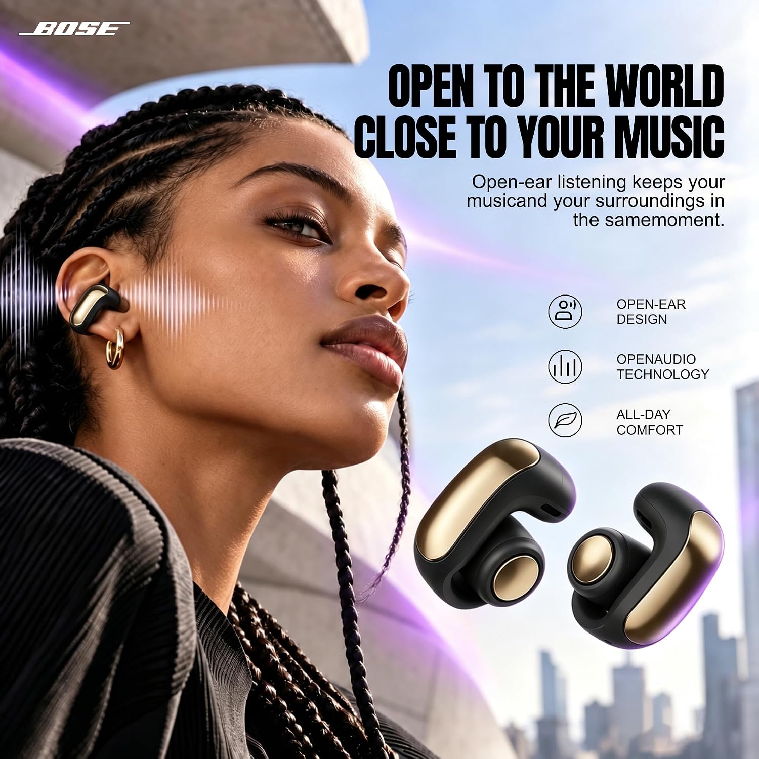 AUDÍFONOS BOSE ULTRA OPEN EARBUDS BLUETOOTH CLIP-ON CON ESTUCHE DE CARGA - 2