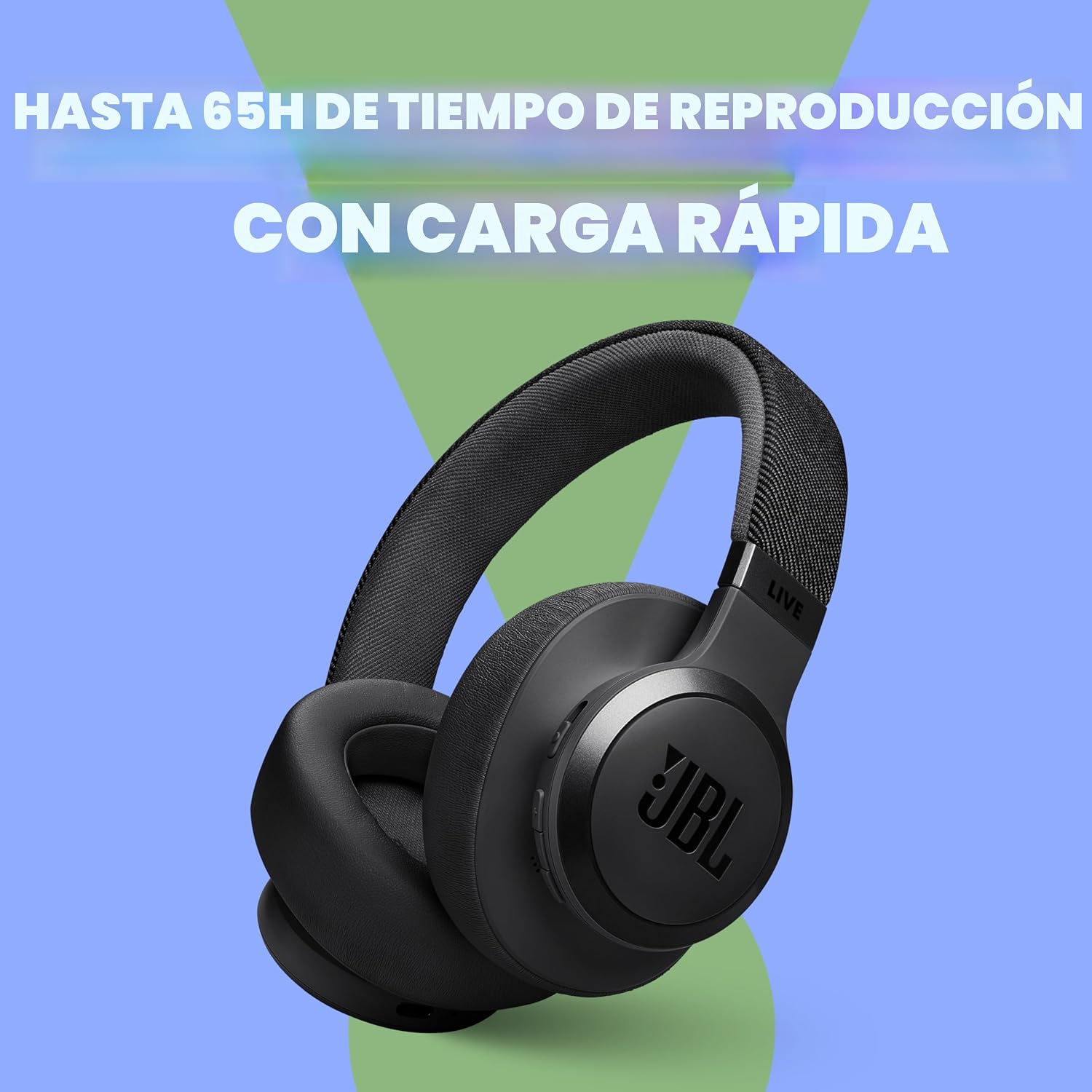 AUDÍFONOS JBL LIVE 770NC OVER-EAR INALÁMBRICOS CON CANCELACIÓN ADAPTATIVA DE RUIDO Y HASTA 65 HORAS DE BATERÍA NEGRO - 3