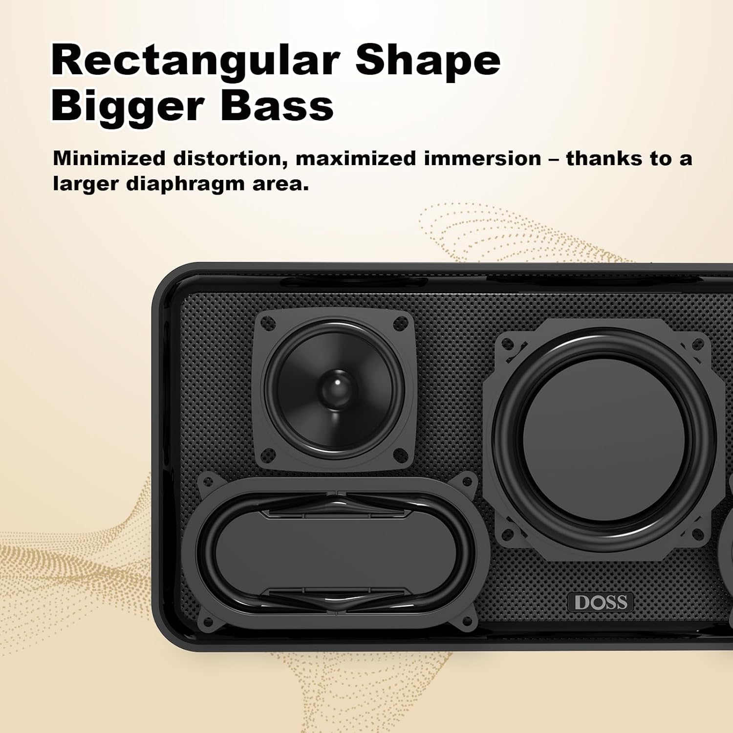 PARLANTE PORTÁTIL DOSS SOUNDBOX XL 32W BLUETOOTH DORADO - 5