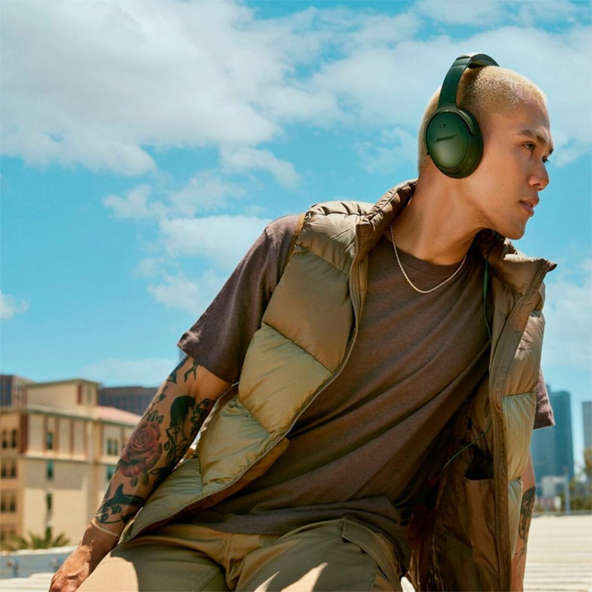 AUDÍFONOS BOSE QUIETCOMFORT OVER EAR INALÁMBRICOS BLUETOOTH CANCELACIÓN ACTIVA DE RUIDO VERDE - 4
