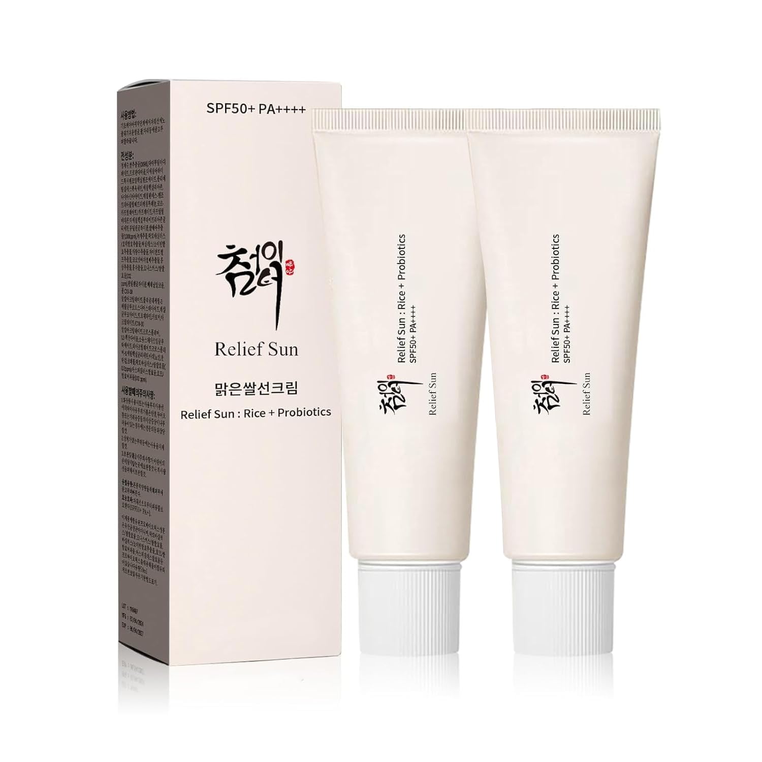 PROTECTOR SOLAR ORGÁNICO COREANO SPF50+ PA++++ CON EXTRACTO DE ARROZ Y PROBIÓTICOS, PACK 2 UNIDADES DE 1.69 FL OZ - 1