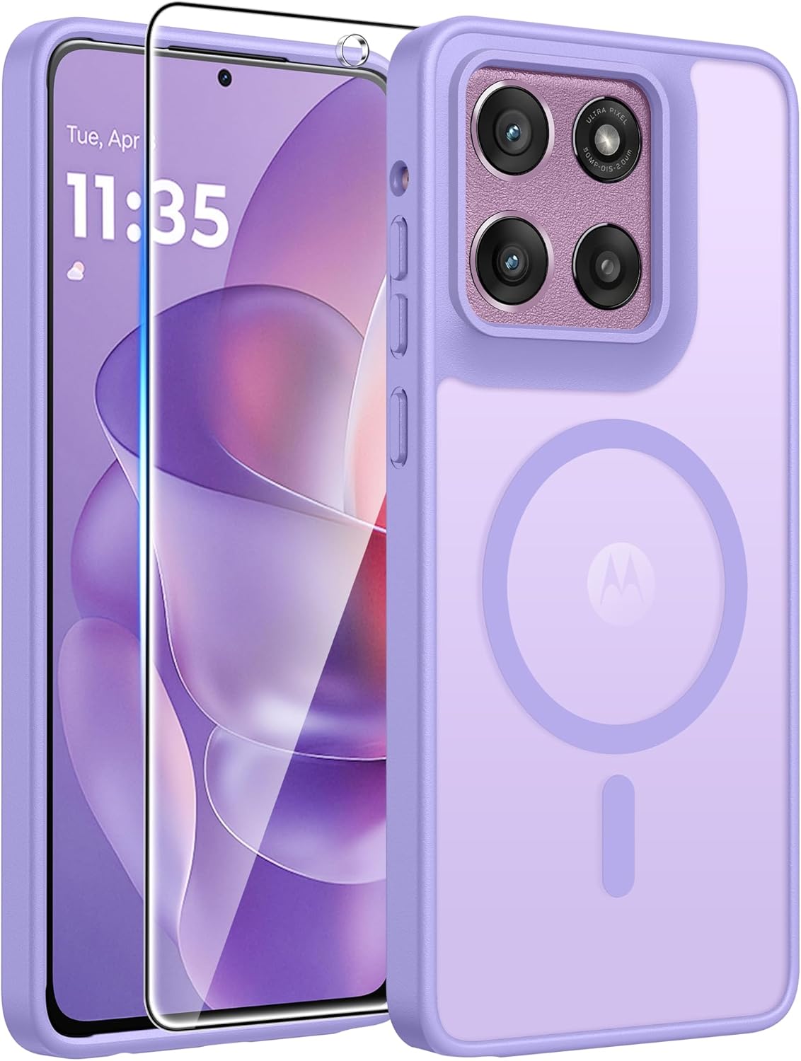 FUNDA PARA MOTO G STYLUS 2026/2025 FNTCASE LIGHT PURPLE - 1